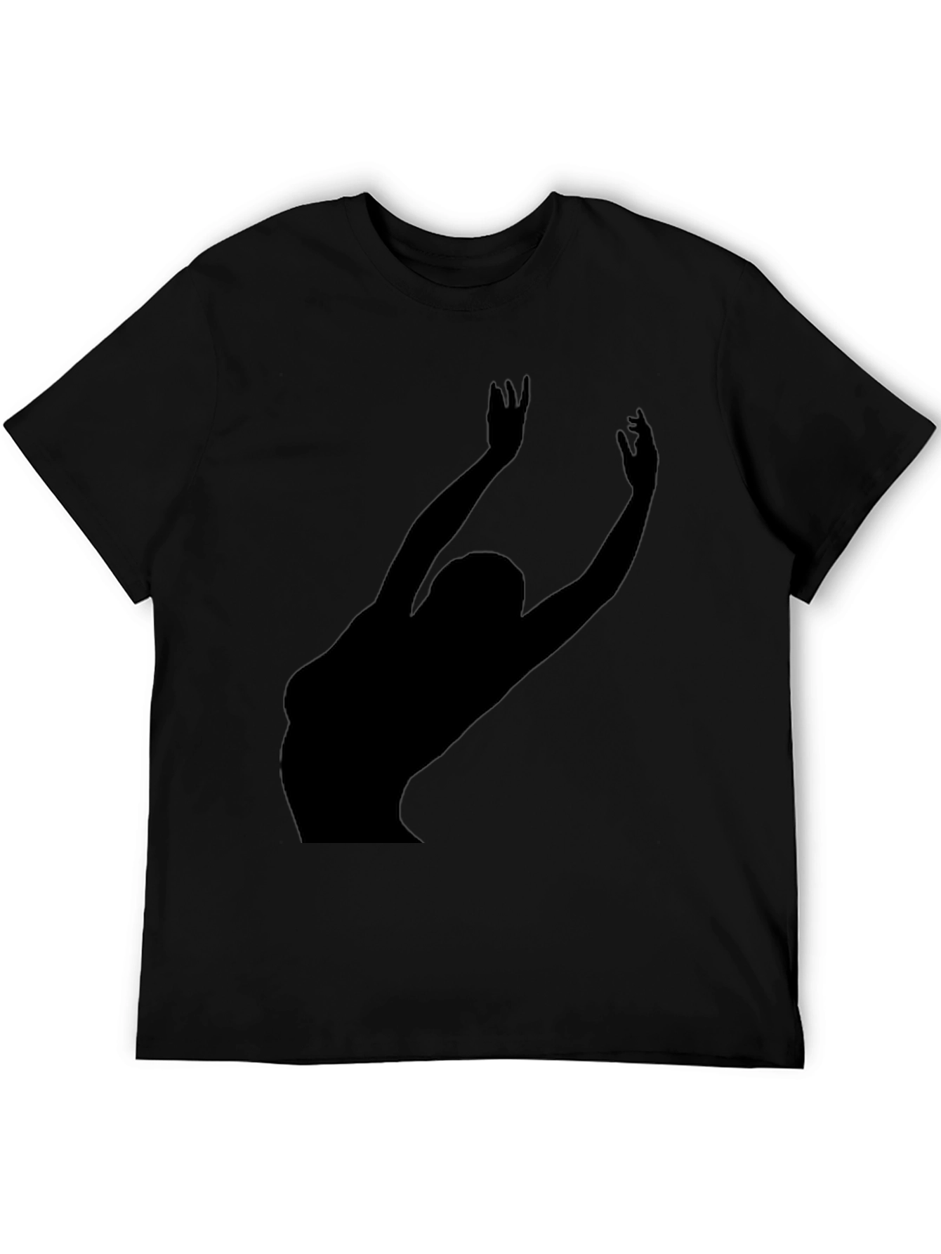 Black Silhouette Graphic Tee - Modern Black Shirt view 5