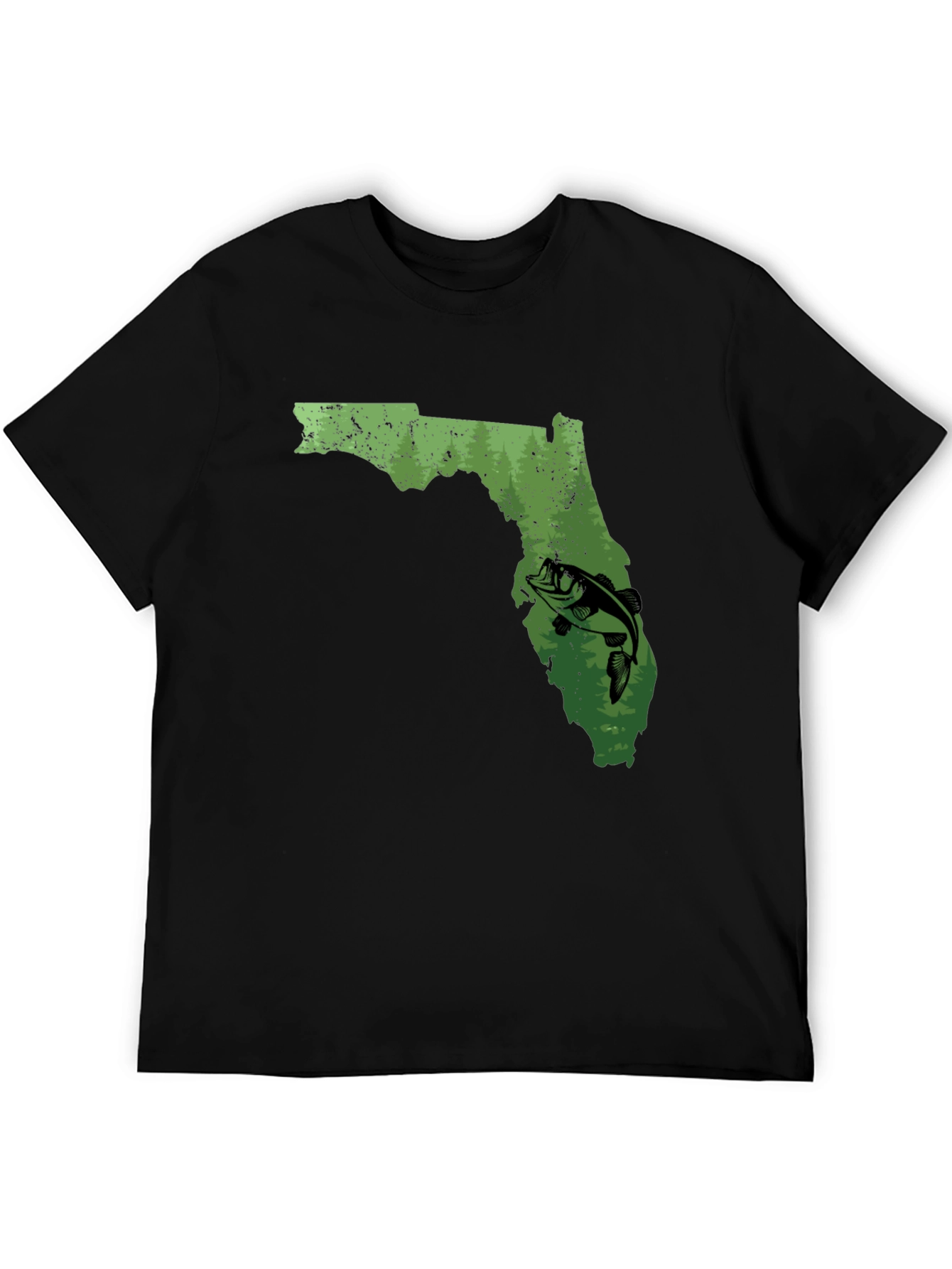 Black Florida Fishing Graphic T-Shirt view 5