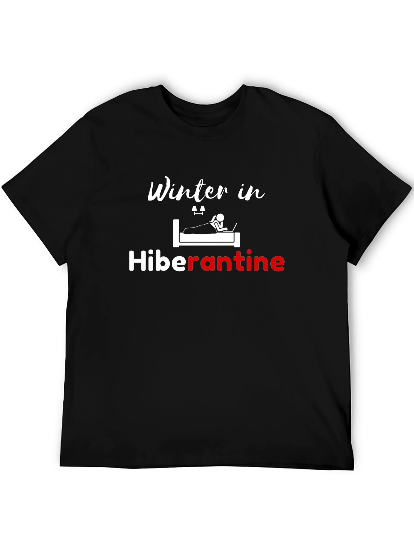 Black Winter Hiberantine Graphic T-Shirt view 5