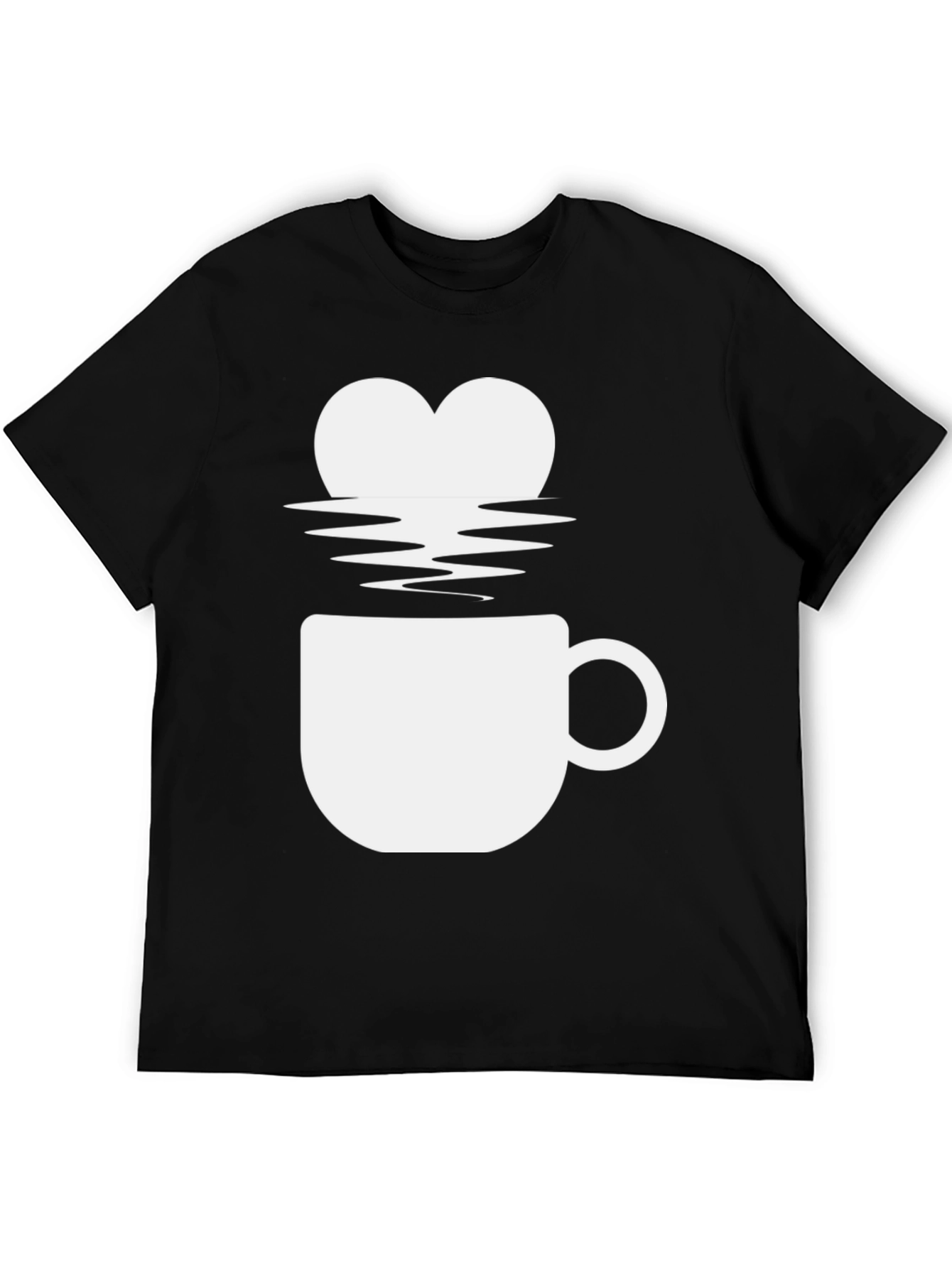 Black Heart Coffee Mug Graphic Tee view 5