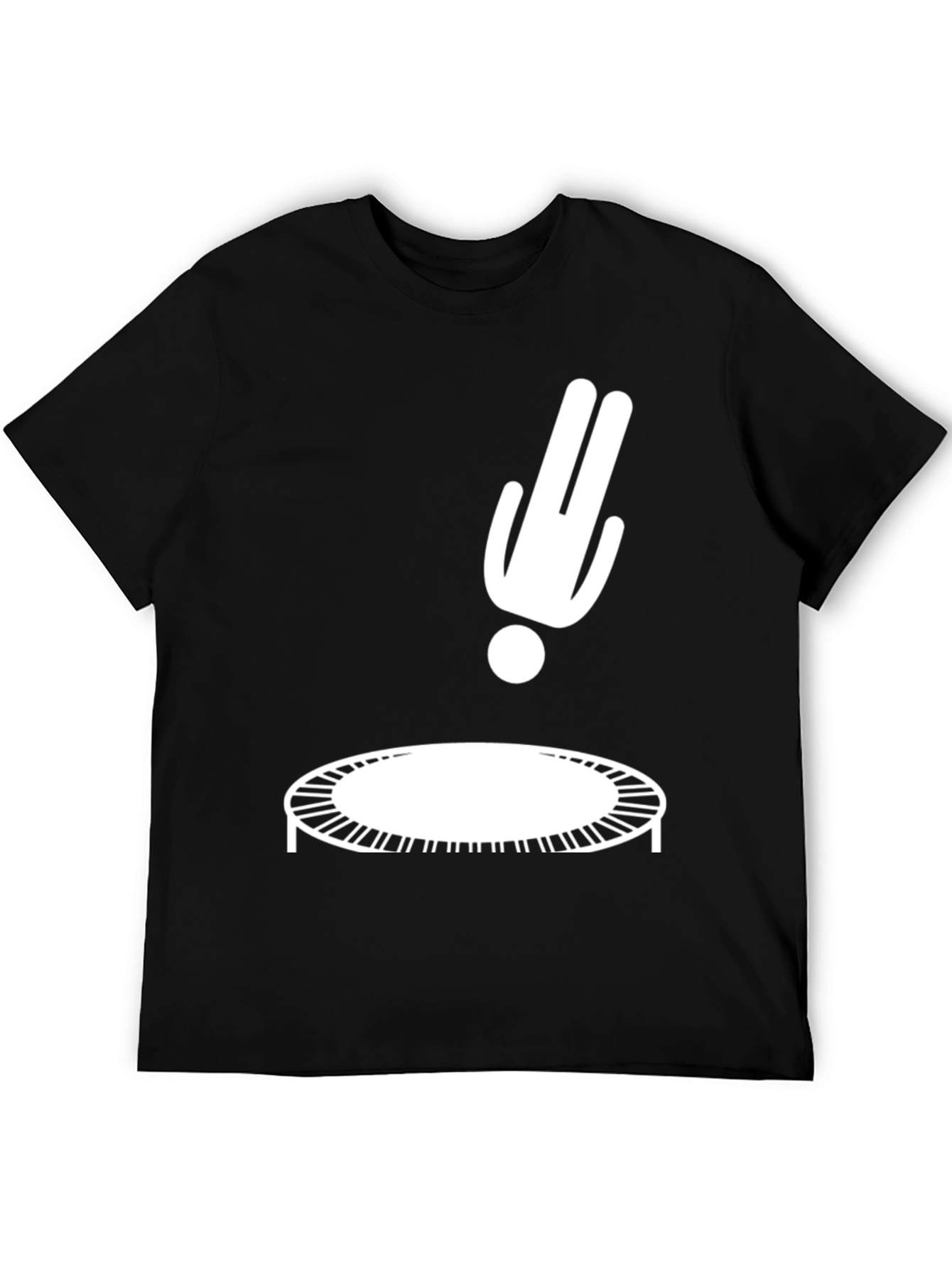 Black Trampoline T-Shirt: Funny Fall Design view 5