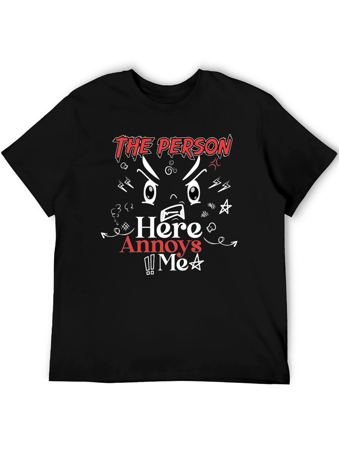 Black Annoyed T-Shirt: The Person Here Annoys Me view 5