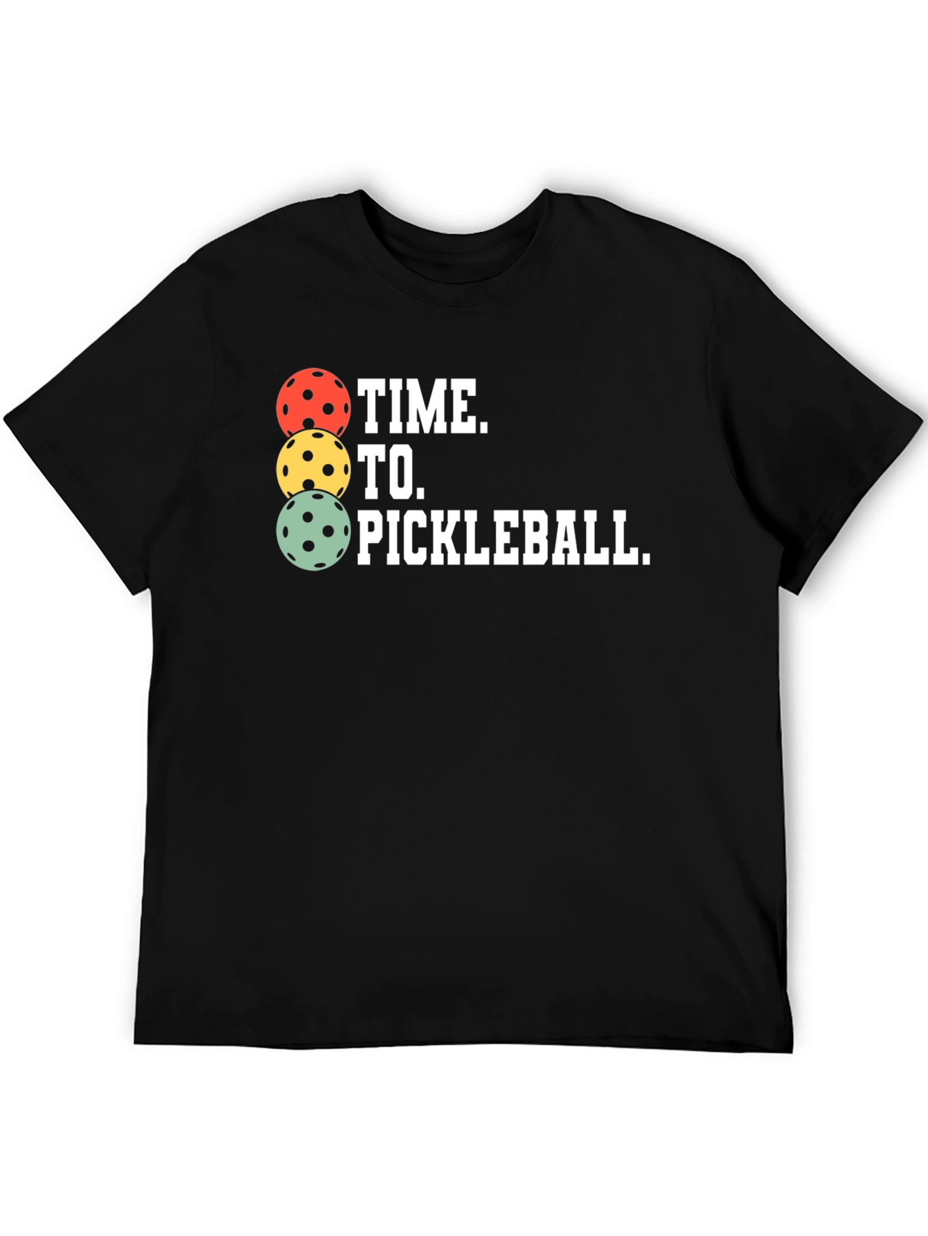 Black Time to Pickleball T-Shirt view 5
