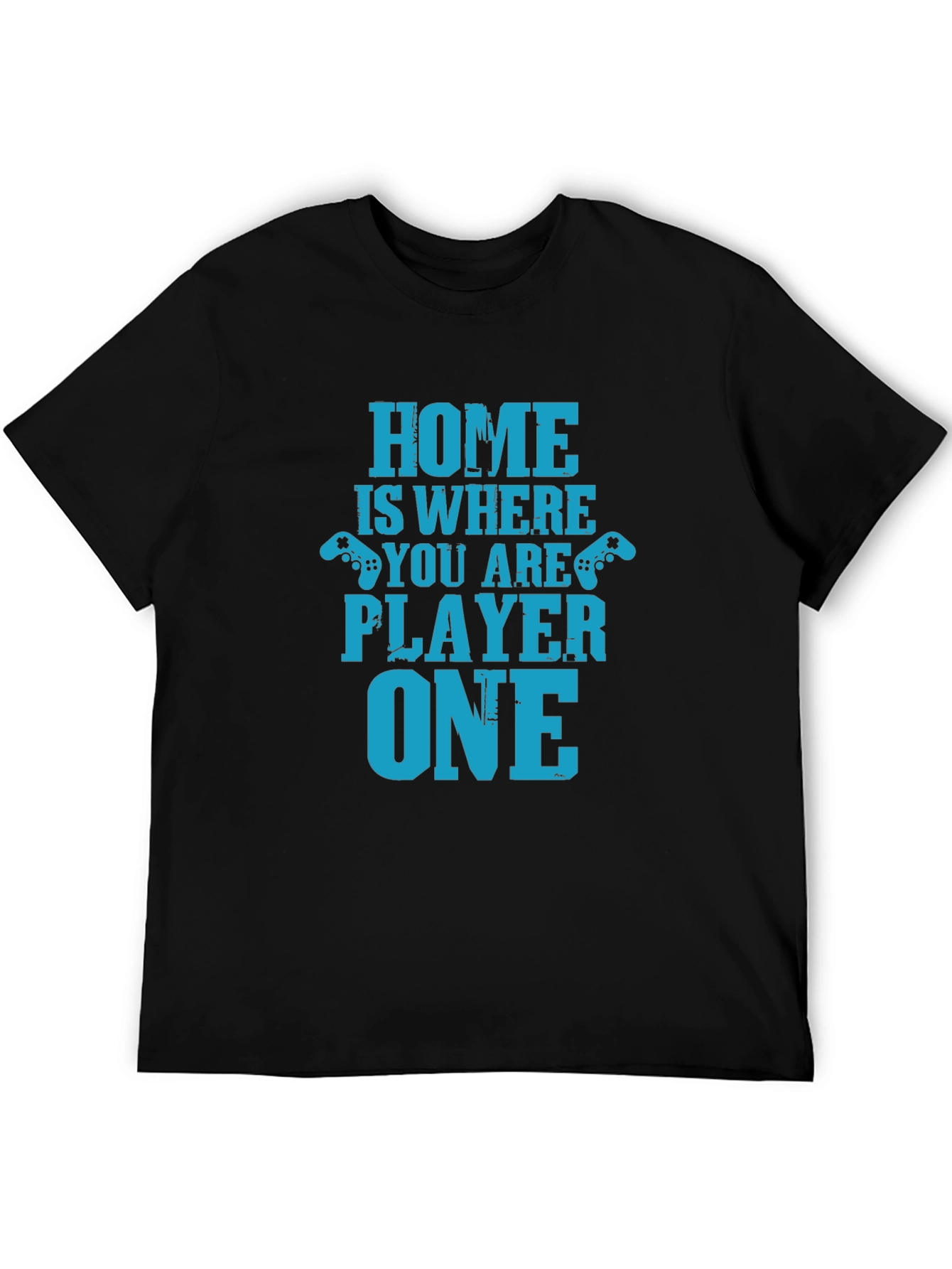 Black Home Is Where You Are Player One Black T-Shirt view 5