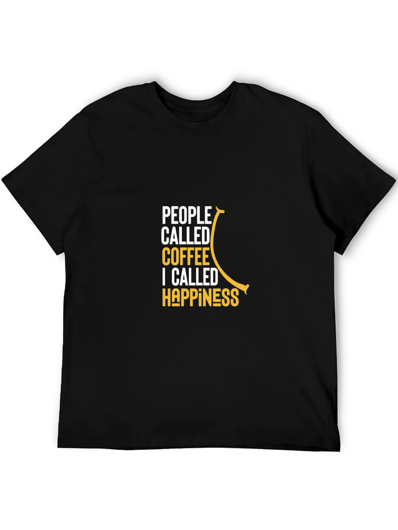 Black Coffee Happiness Graphic Tee - Black view 5