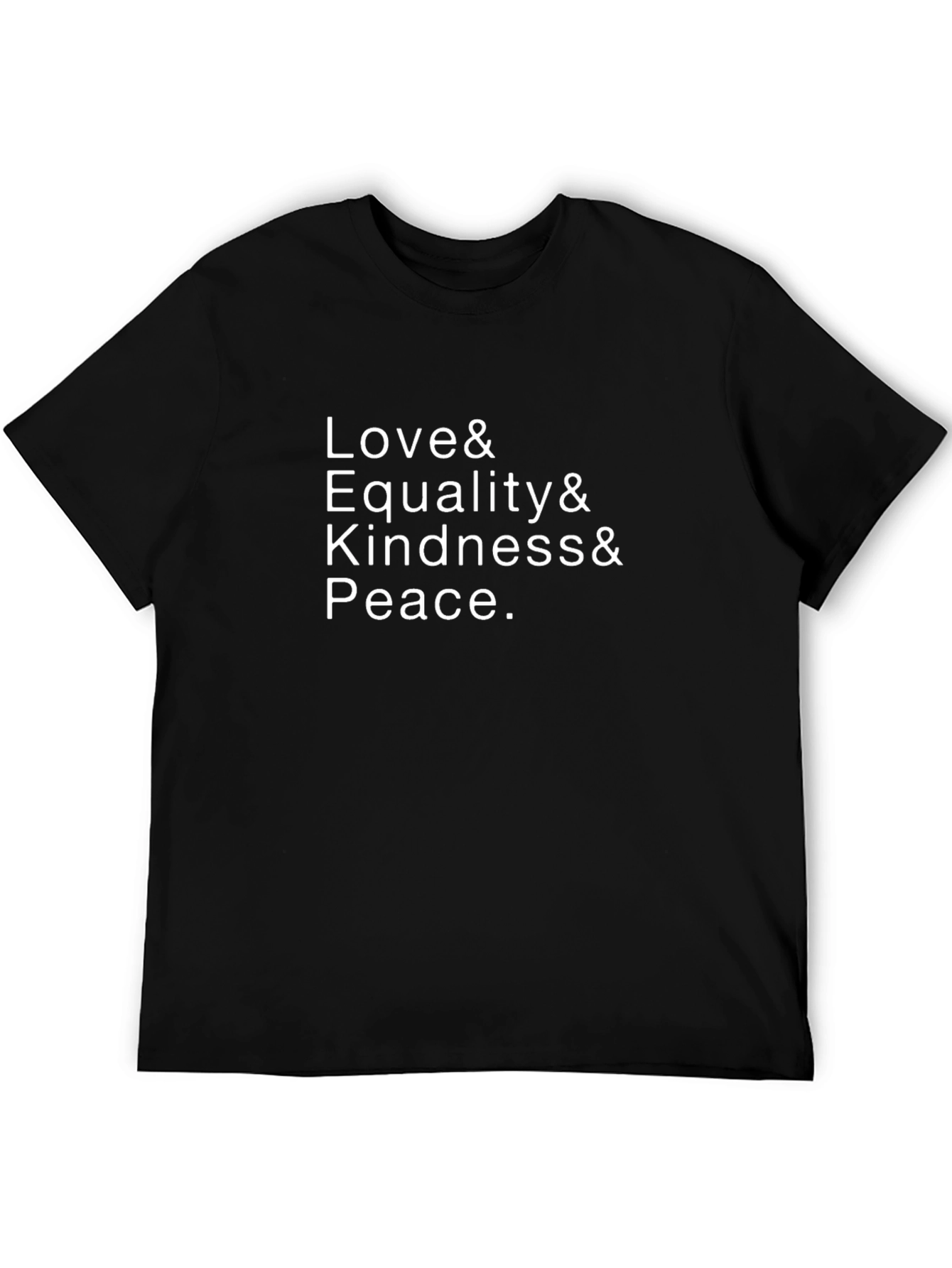 Black Love Equality Kindness Peace T-Shirt view 5