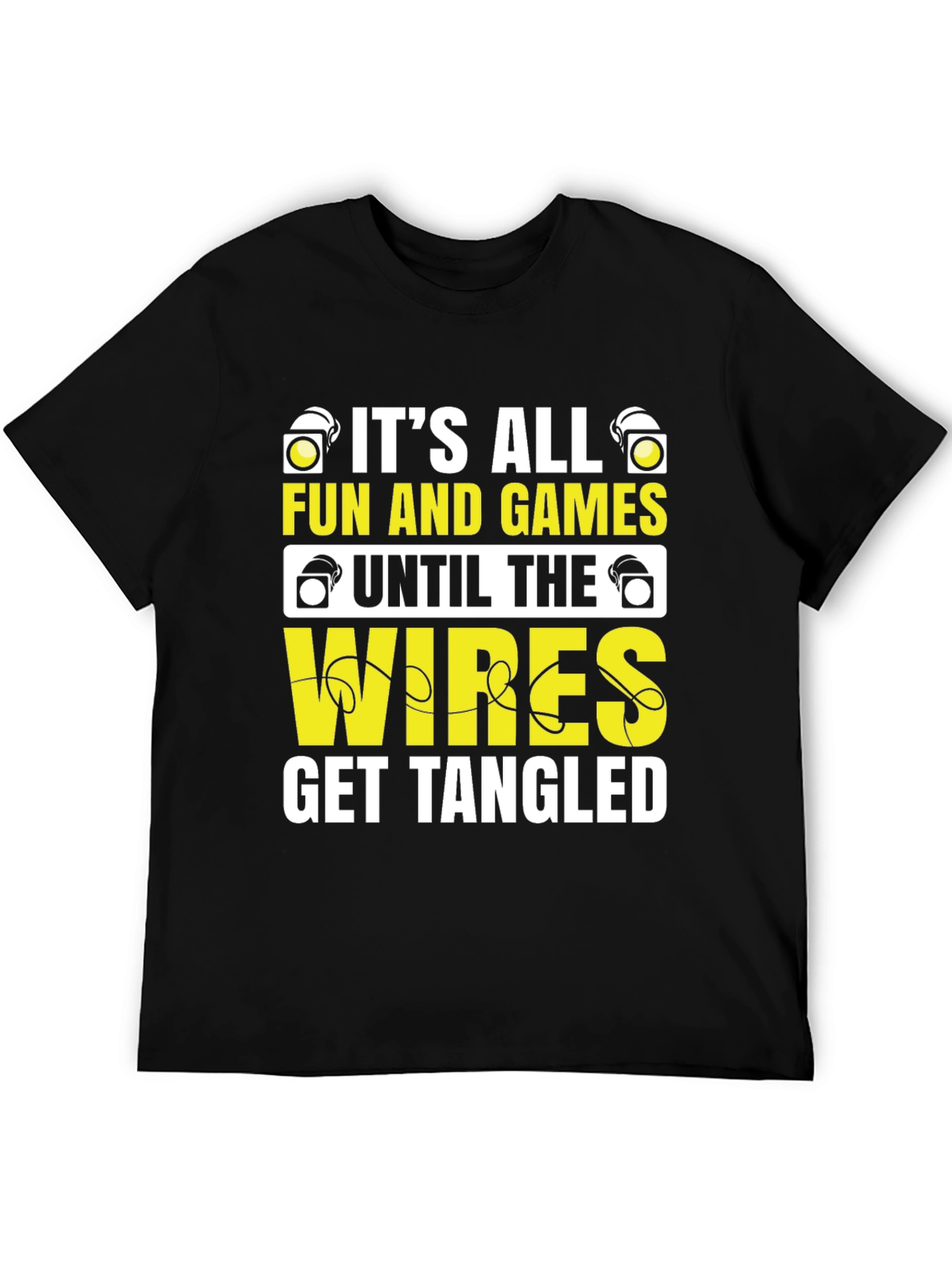 Black It's All Fun and Games Men's T-Shirt view 5