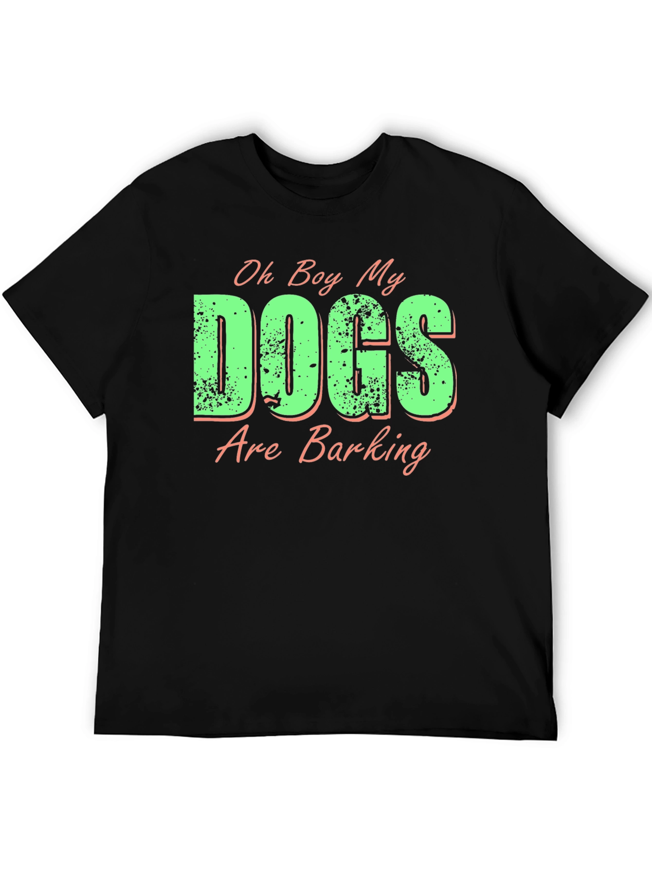 Black Funny "Dogs Are Barking" Graphic Tee view 5
