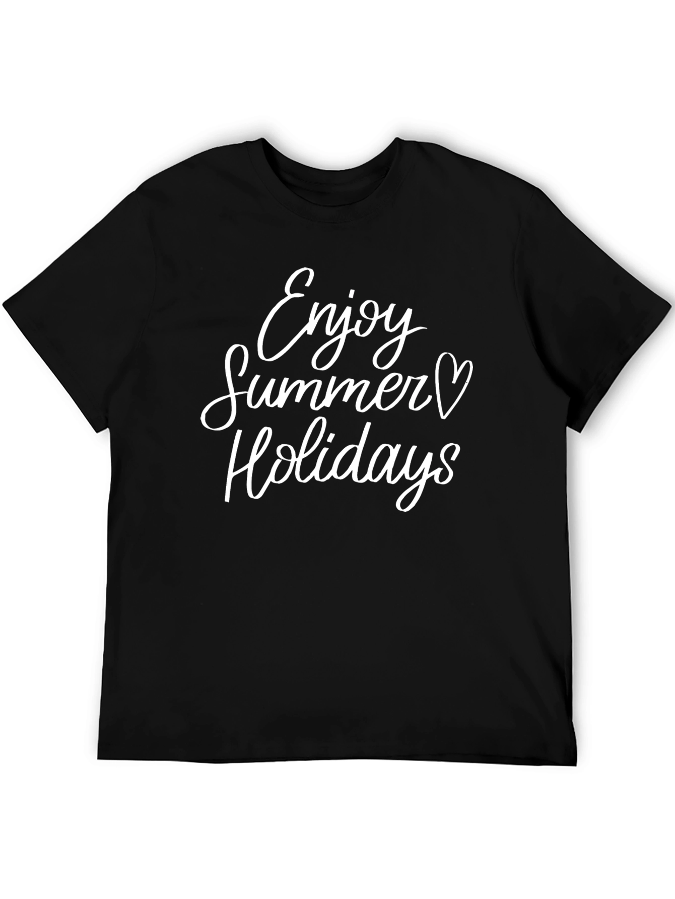 Black Enjoy Summer Holidays Black T-Shirt view 5