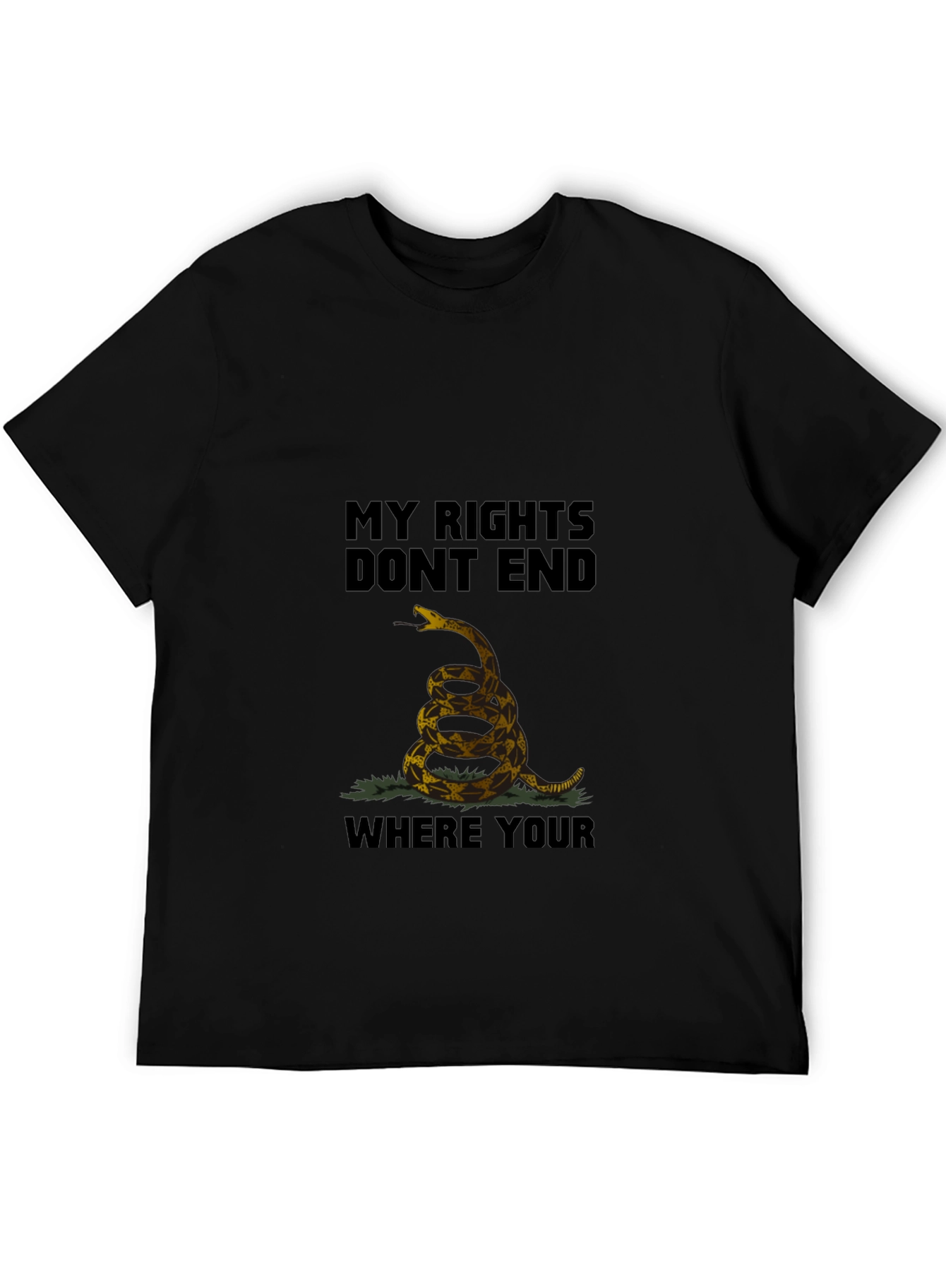 Black My Rights Don't End Snake Tee view 5