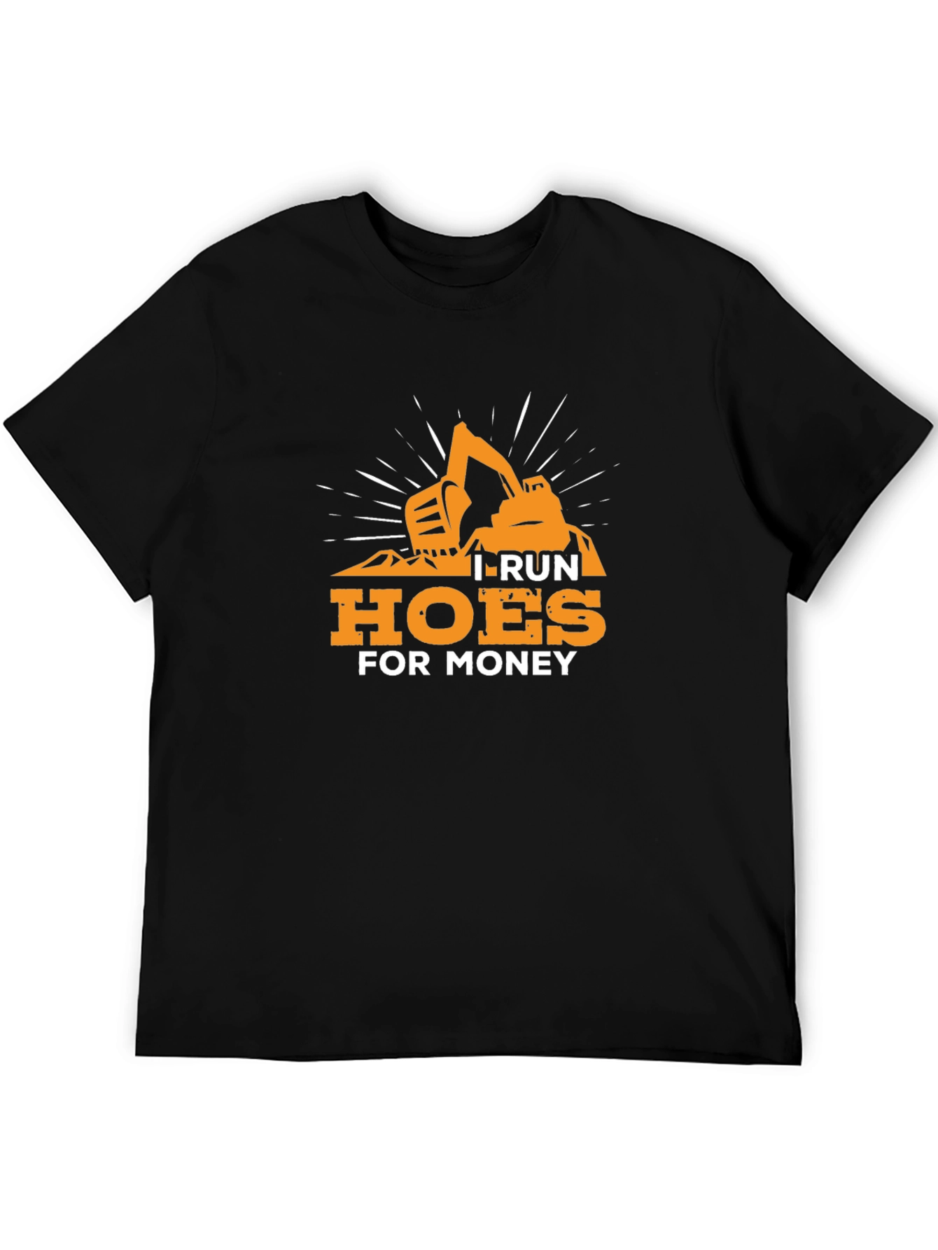 Black I Run Hoes for Money T-Shirt view 5