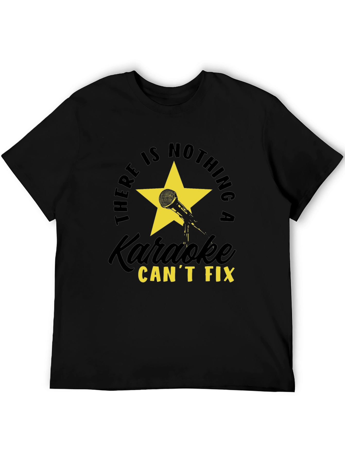 Black Karaoke Fix T-Shirt - Stylish Graphic Tee view 5