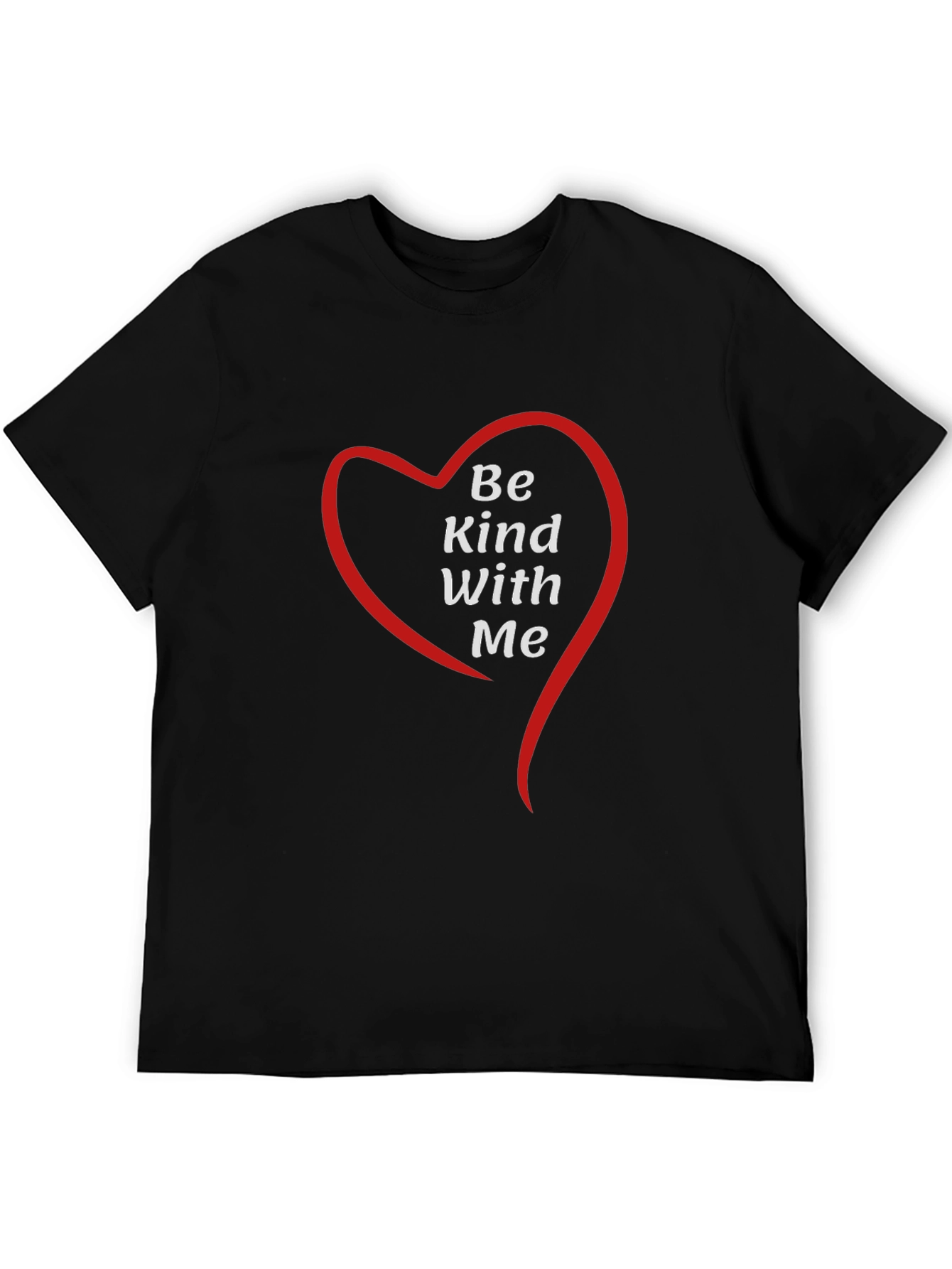Black Be Kind With Me Heart Graphic Tee - Black view 5
