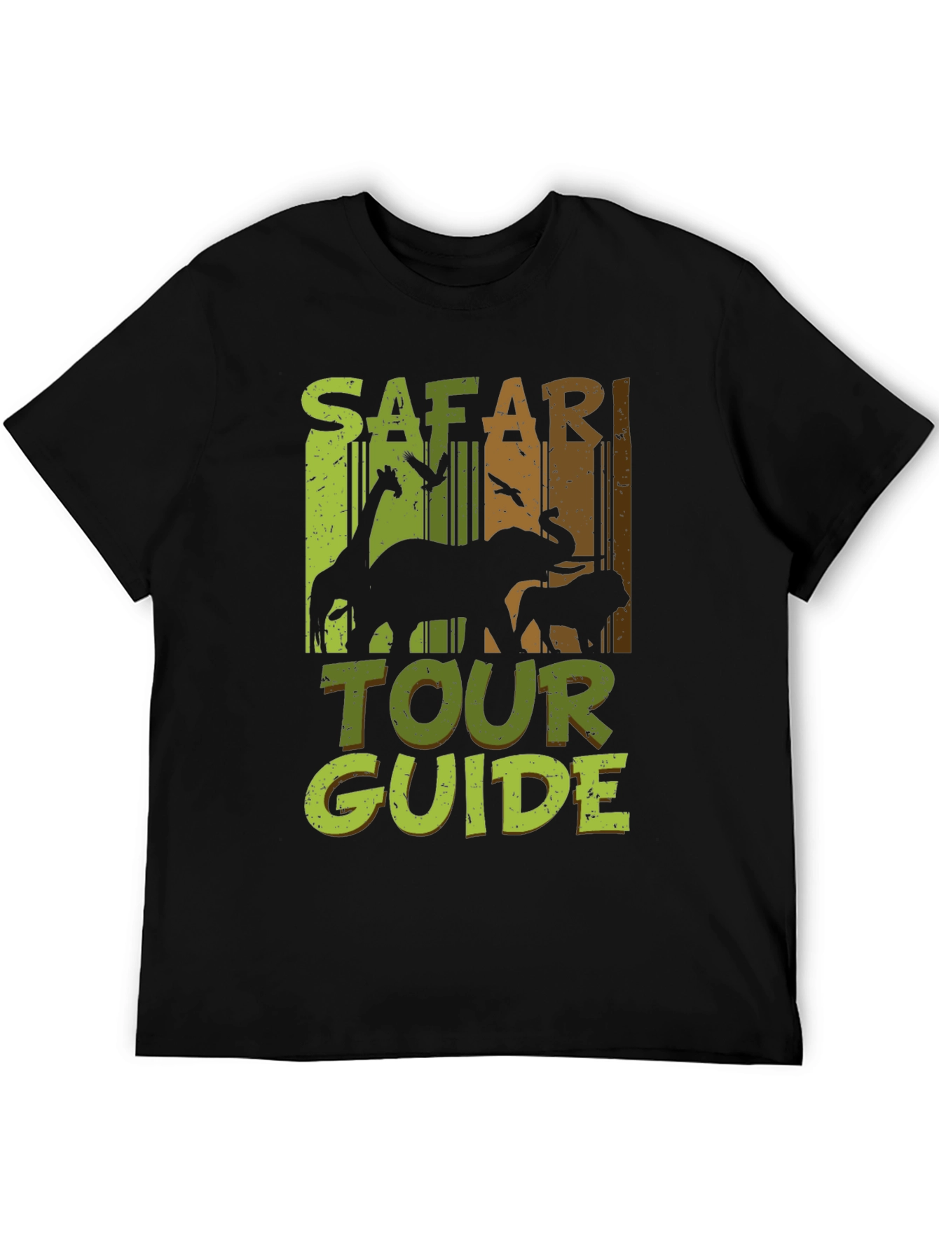Black Safari Tour Guide Graphic T-Shirt view 5