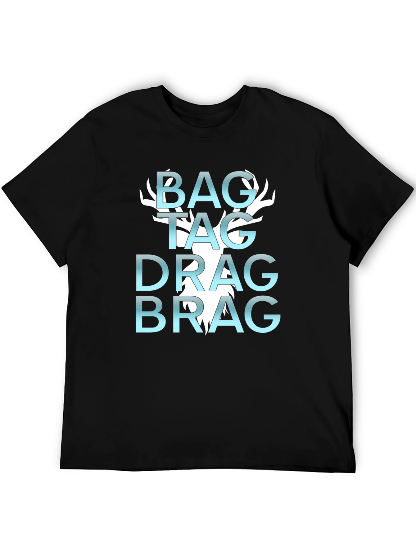 Black Bag Tag Drag Brag Graphic Tee view 5