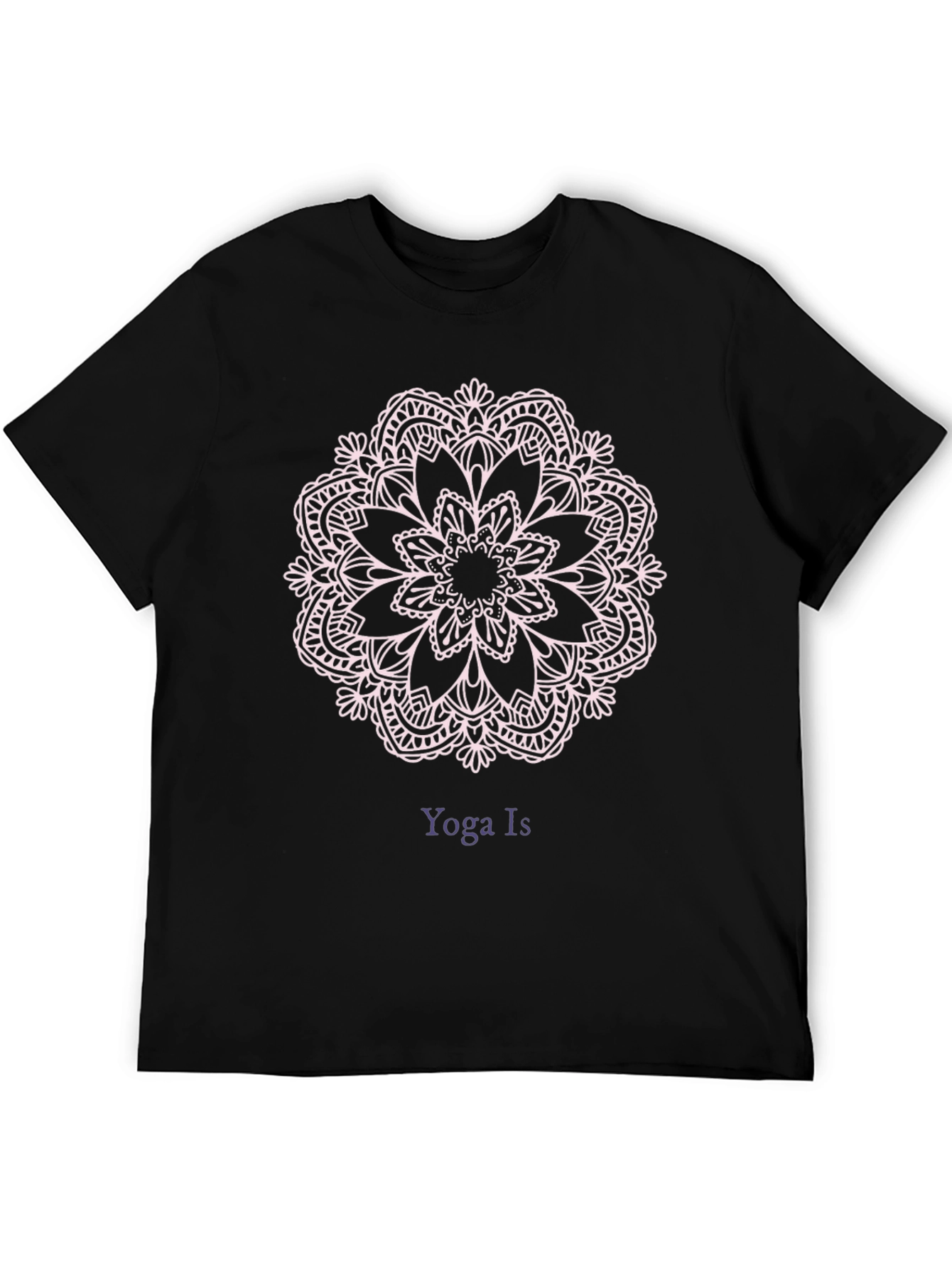 Black Yoga Is Mandala Graphic Tee - Comfort & Style view 5
