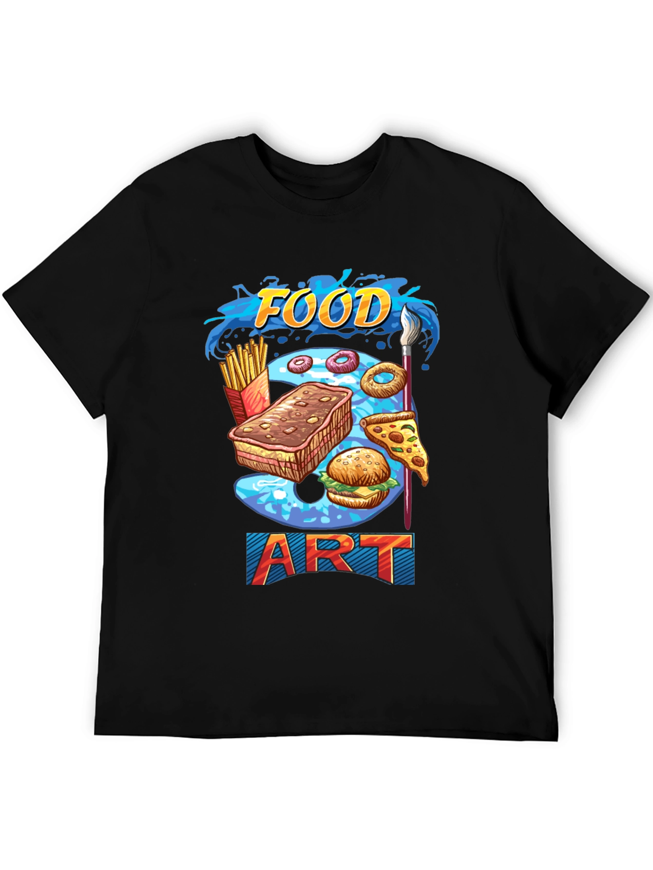 Black Food Art Graphic T-Shirt view 5
