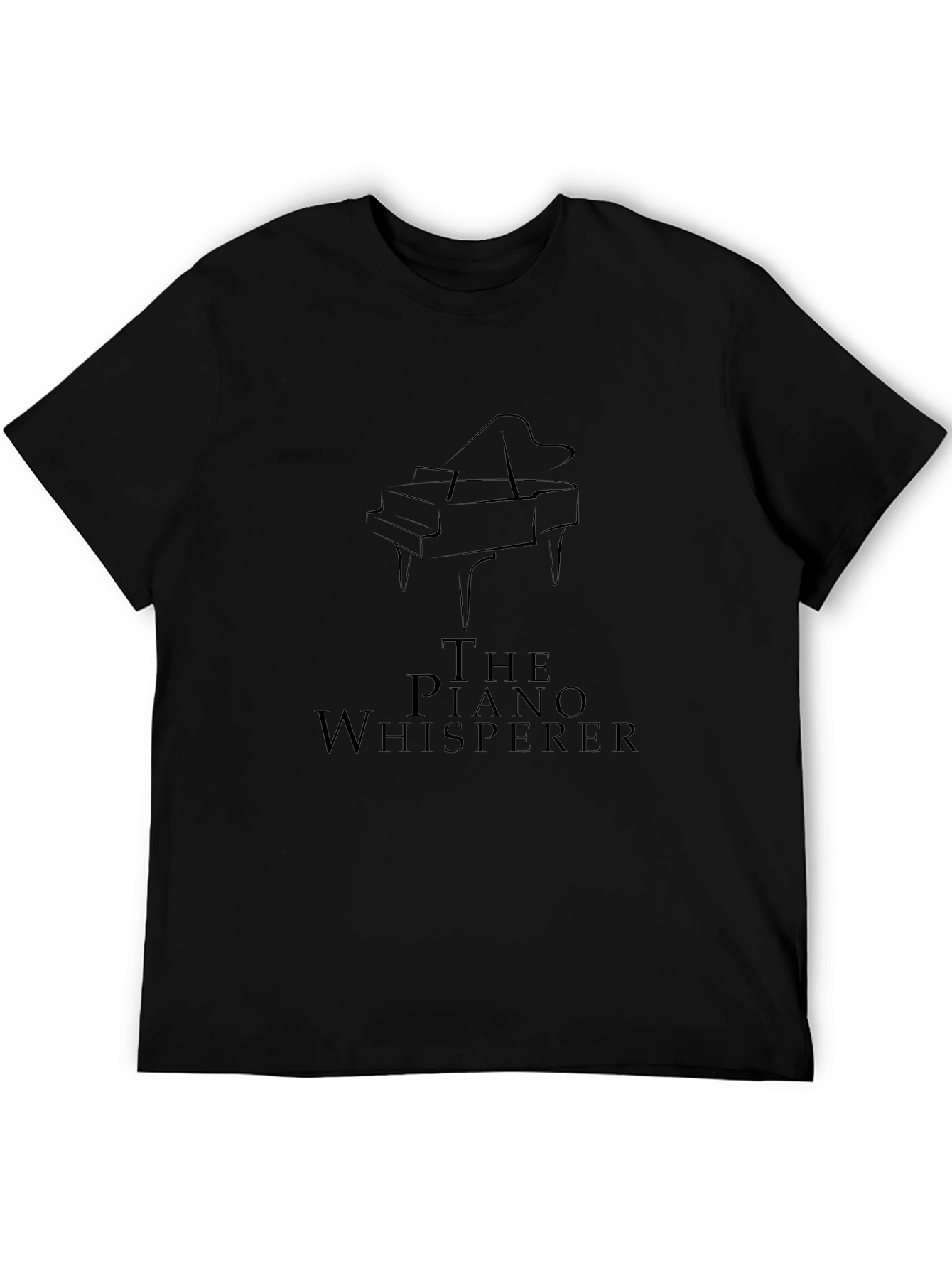 Black The Piano Whisperer Black T-Shirt view 5