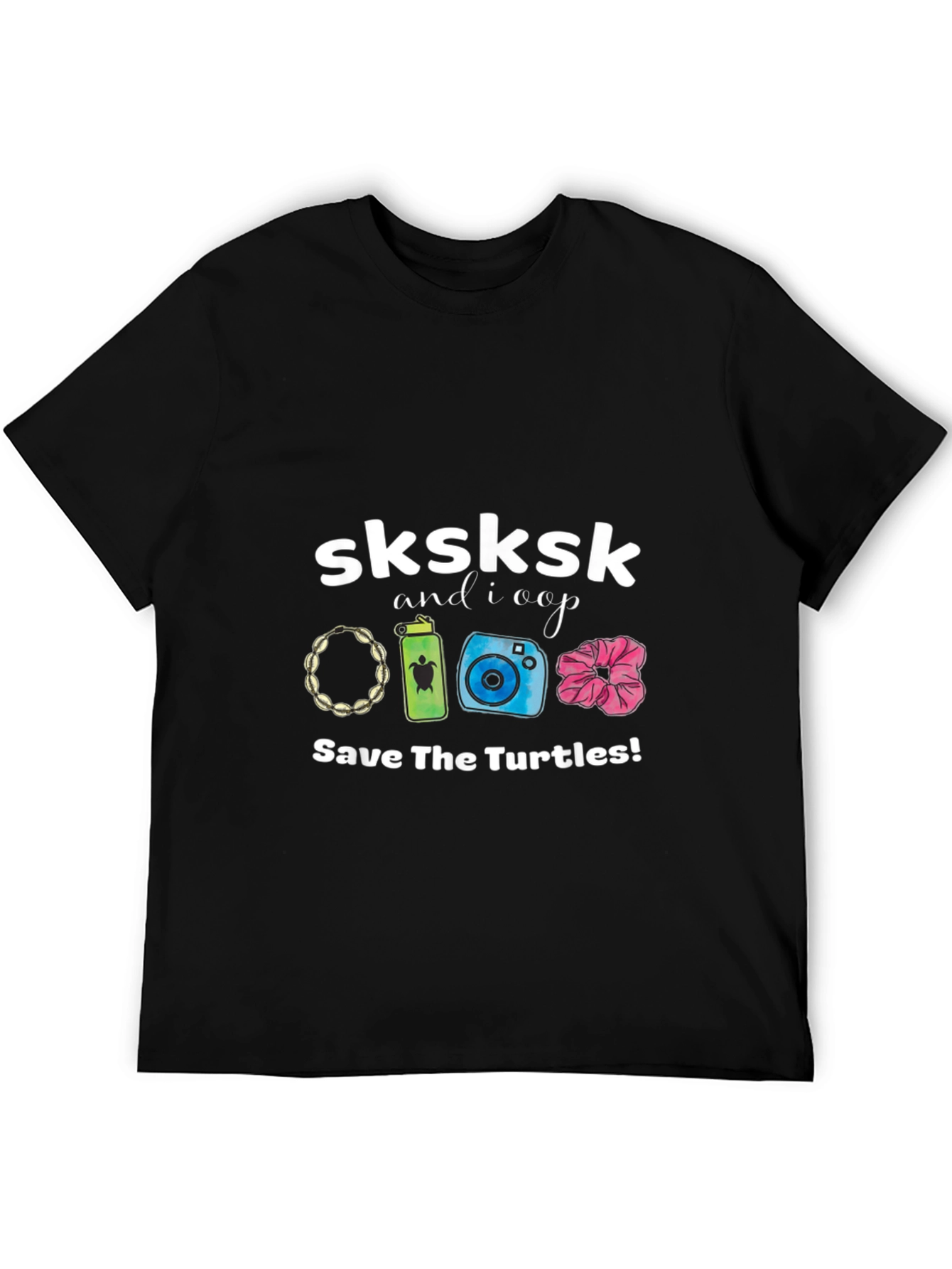 Black Save the Turtles T-Shirt view 5