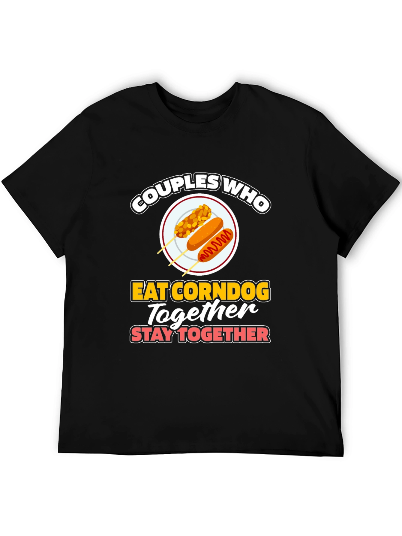 Black Couples Who Eat Corndog Together T-Shirt view 5