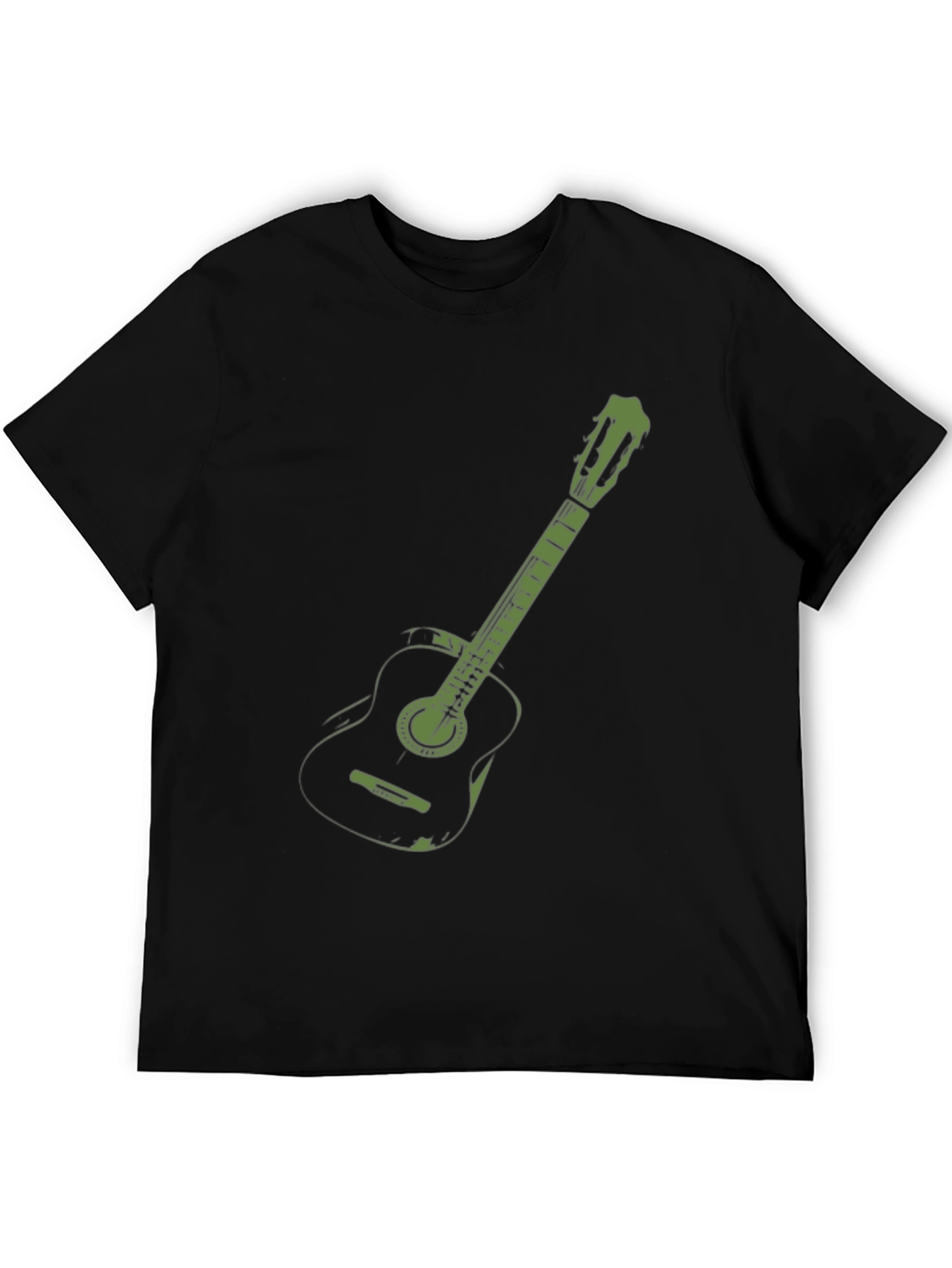 Black Guitar Graphic T-Shirt - Black view 5