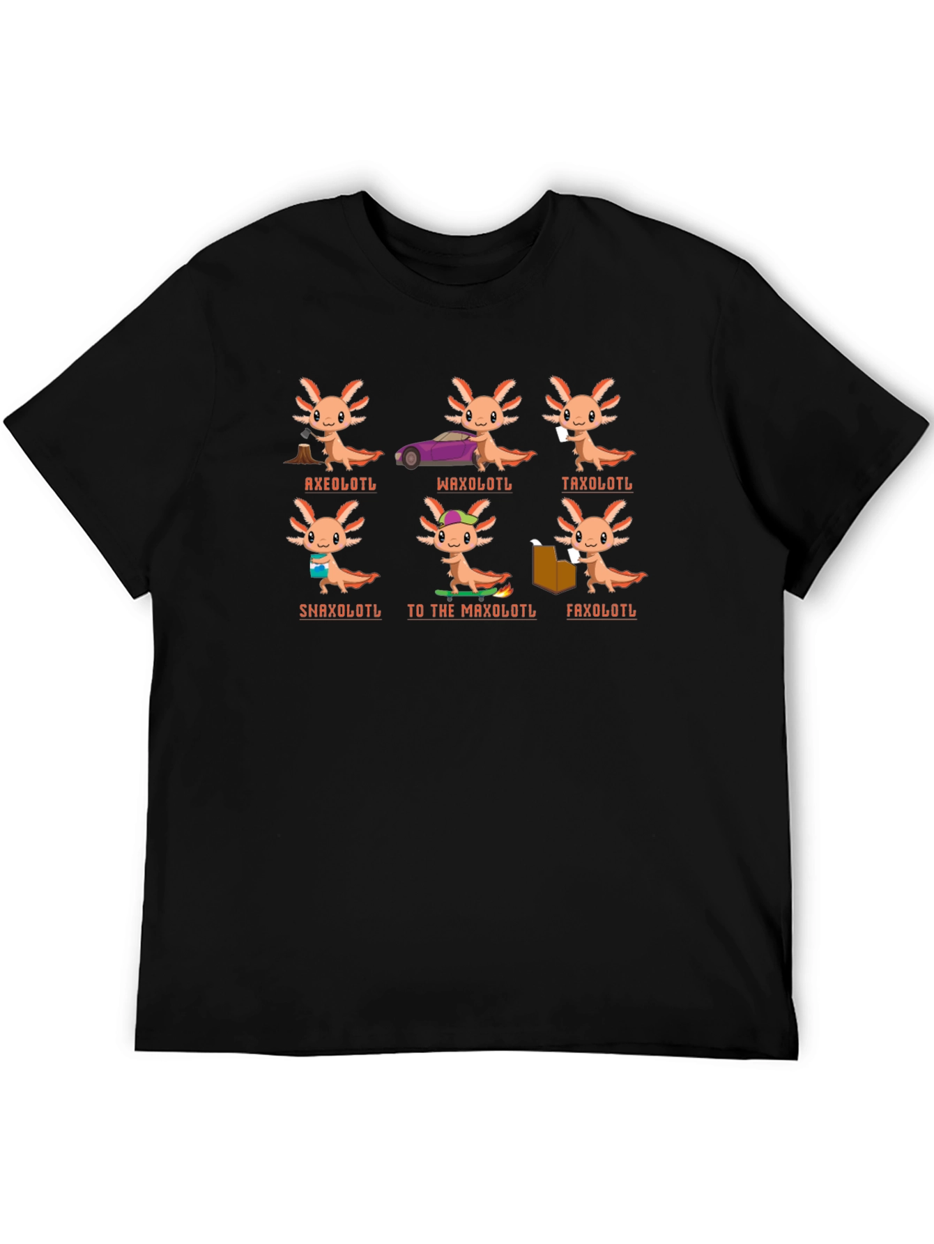 Black Axolotl Pun T-Shirt view 5