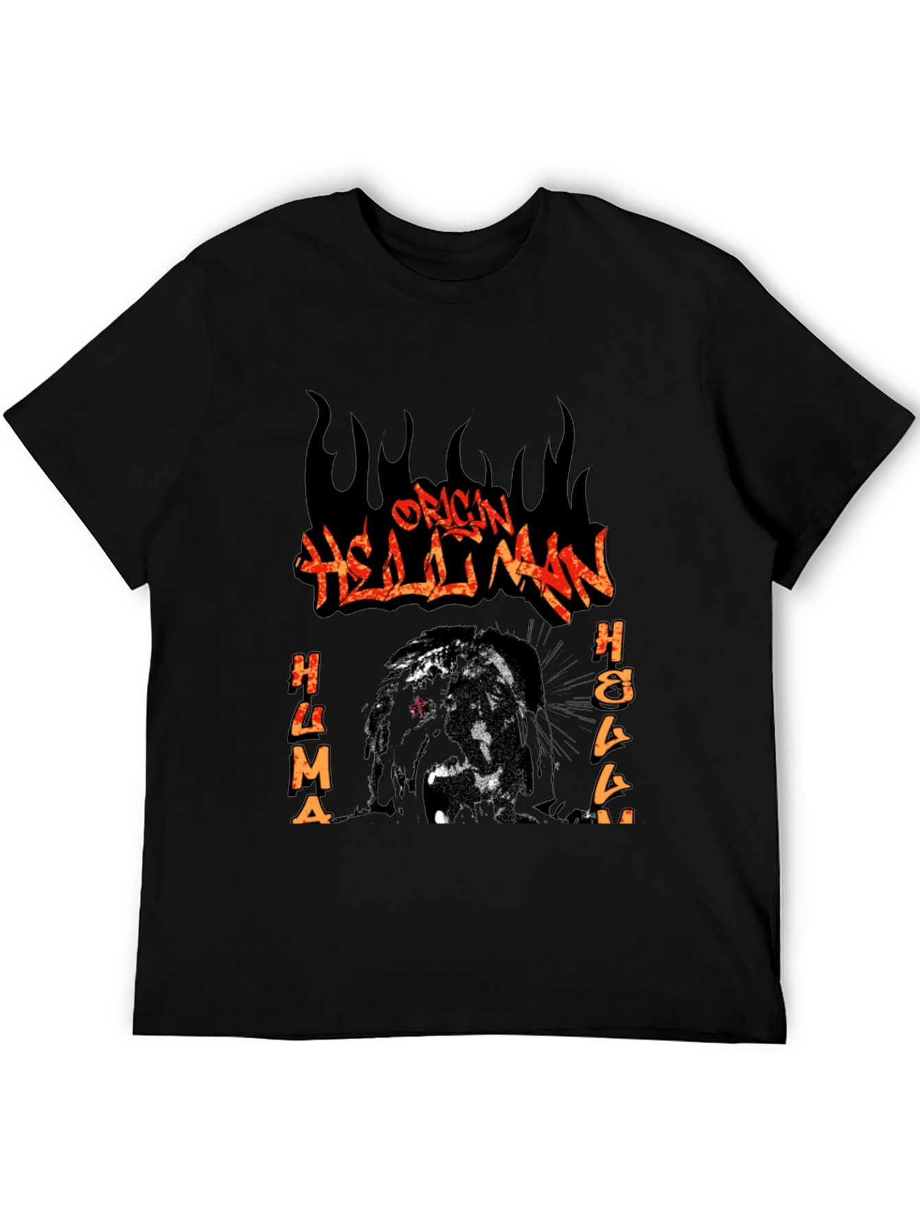 Black Origin Hellman T-Shirt - Black Graphic Tee view 5