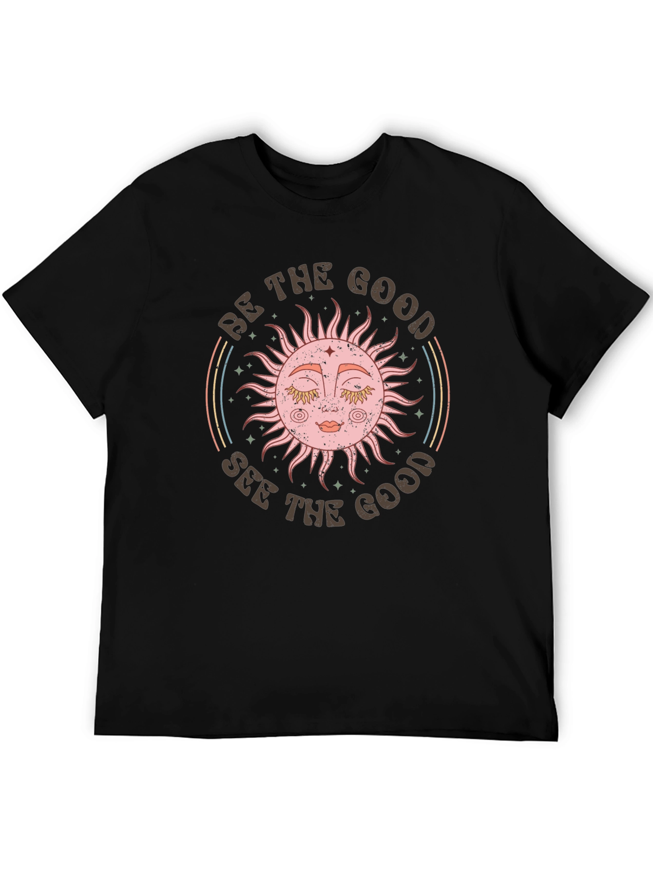 Black Be The Good Sun Graphic Tee - Black Cotton Shirt view 5
