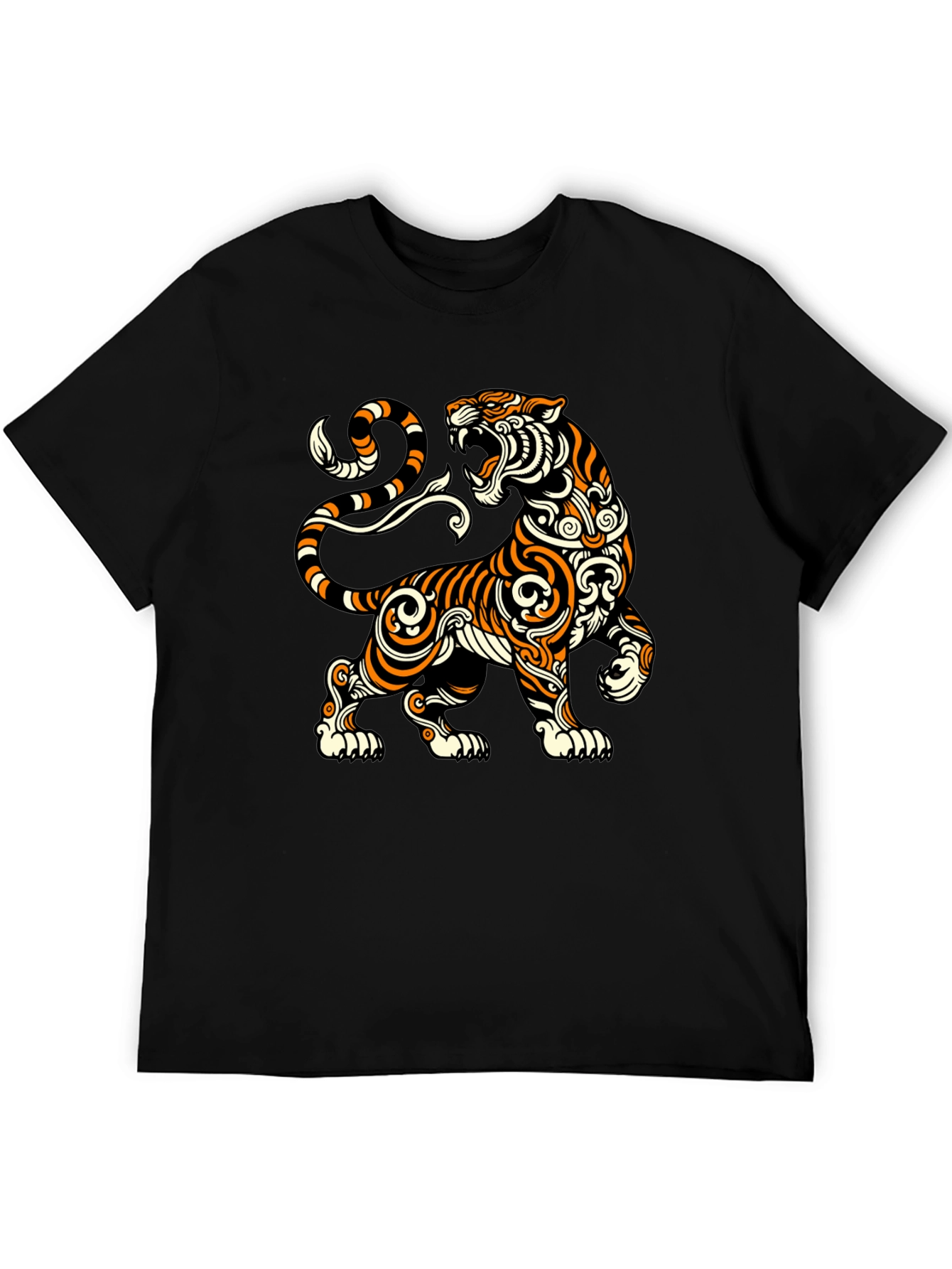Black Tiger Graphic T-Shirt - Black view 5