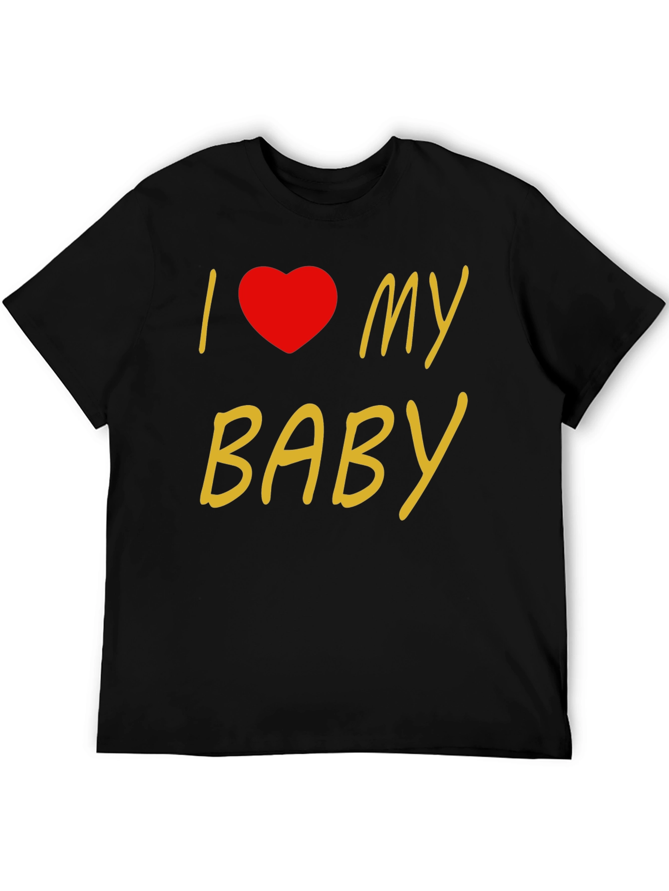 Black I Love My Baby Black T-Shirt view 5