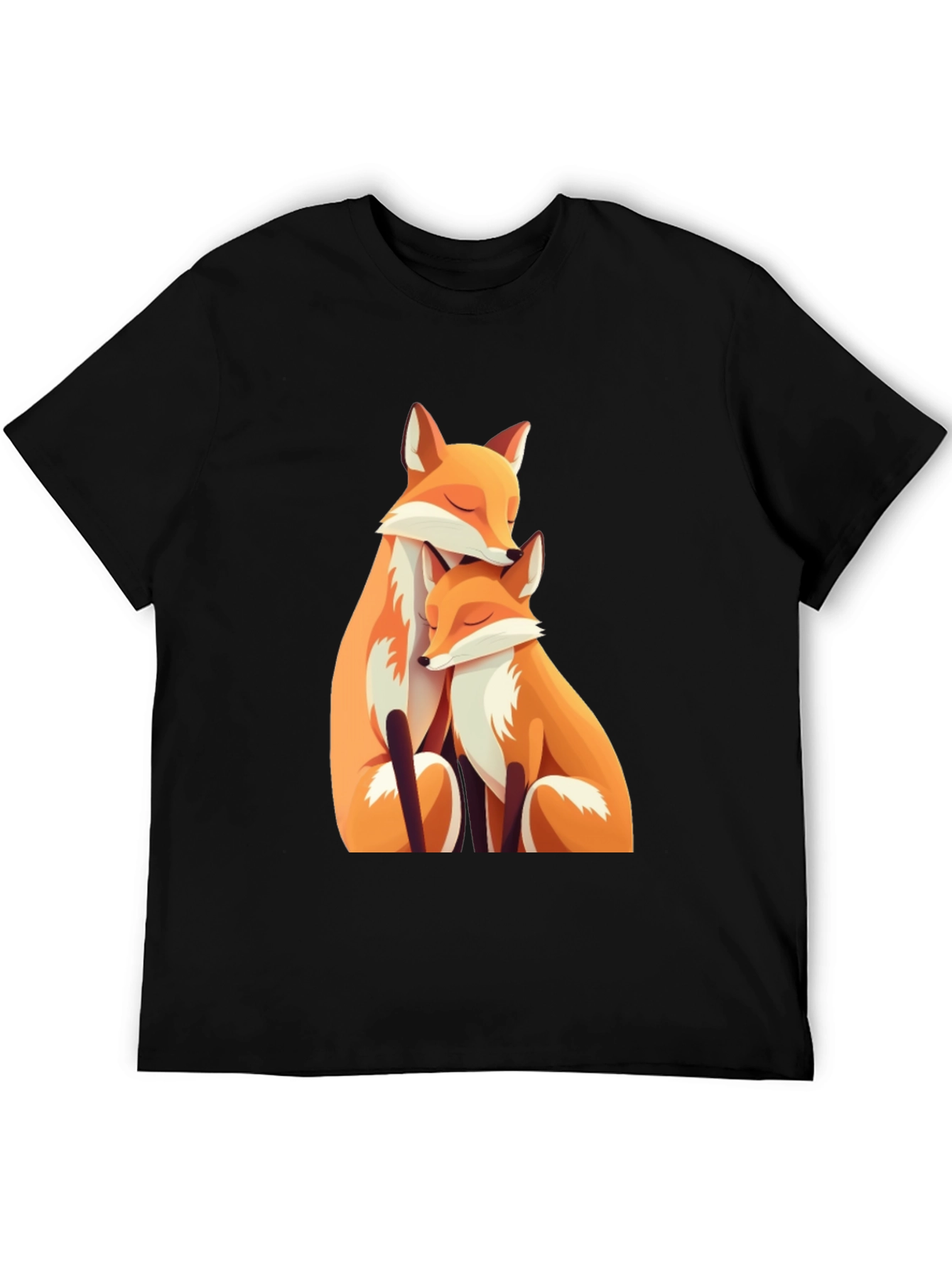 Black Fox Family Graphic Tee - Soft Cotton Blend view 5