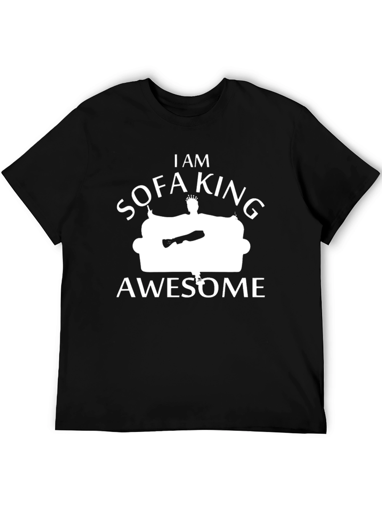 Black Sofa King Awesome T-Shirt - Funny Novelty Tee view 5