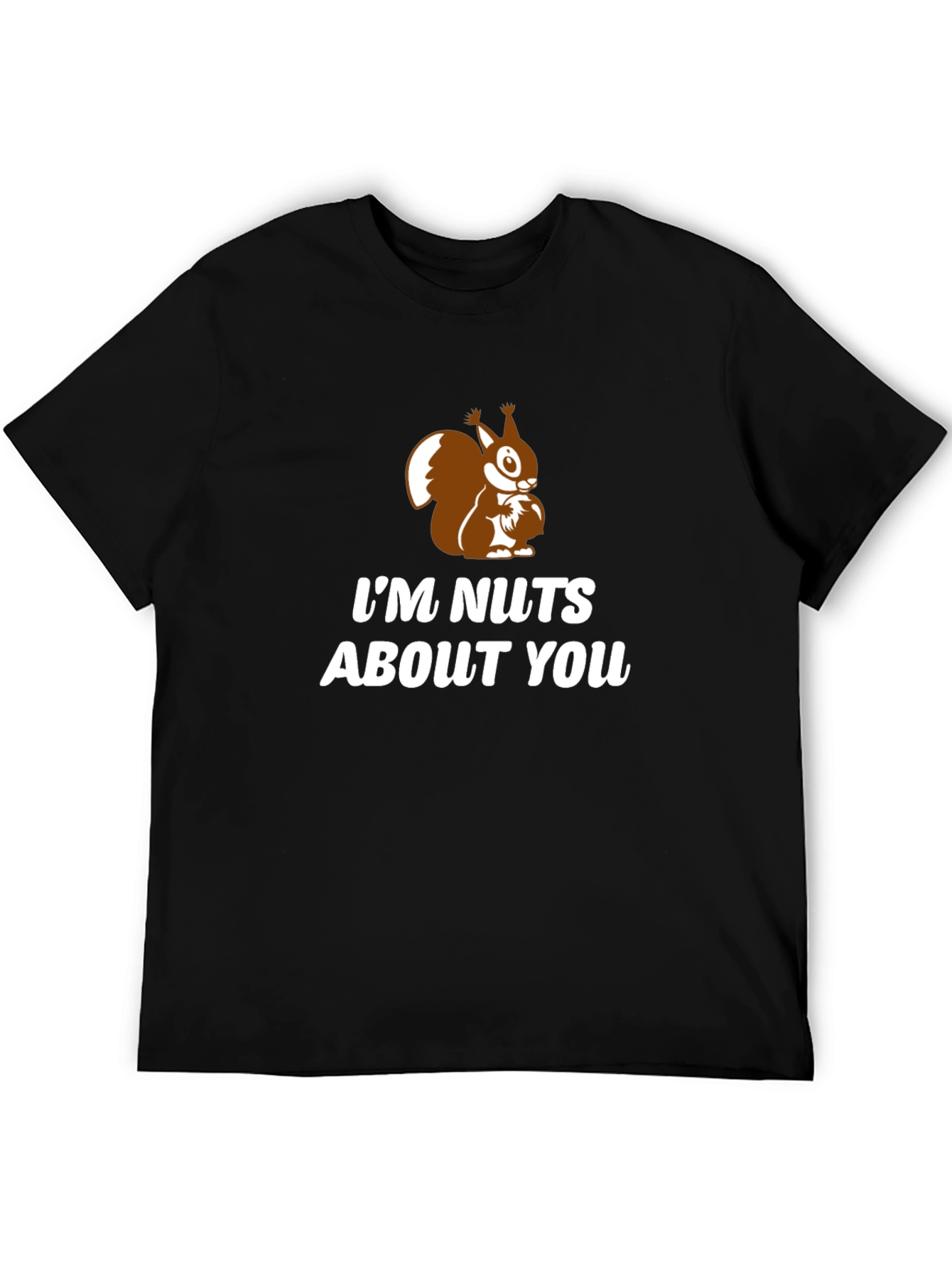 Black I'm Nuts About You Squirrel Graphic Tee view 5