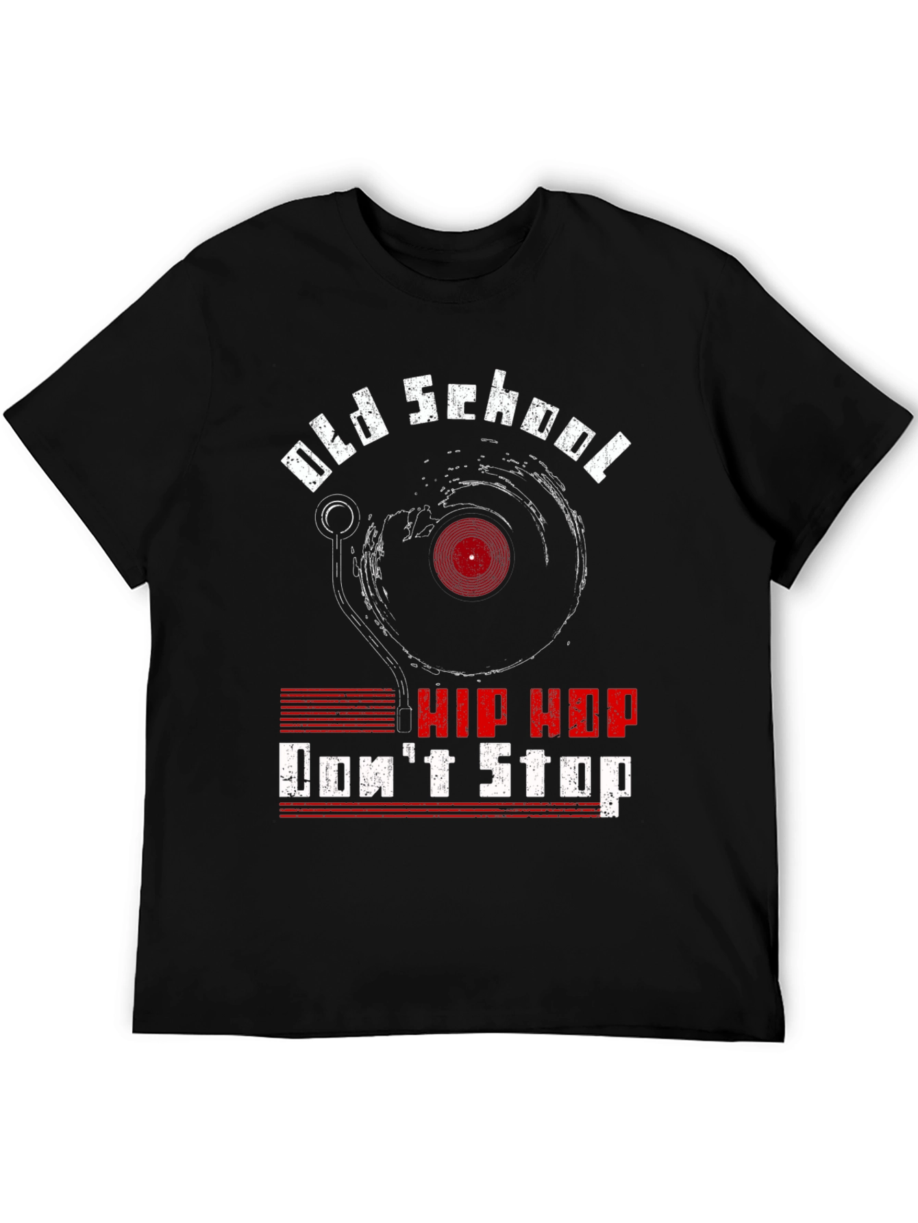 Black Old School Hip Hop T-Shirt - Don't Stop! view 5