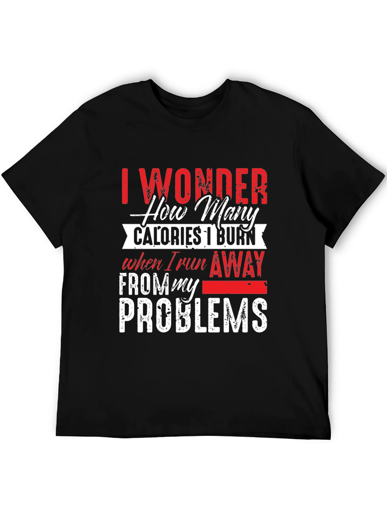 Black Funny Calorie Burn T-Shirt view 5