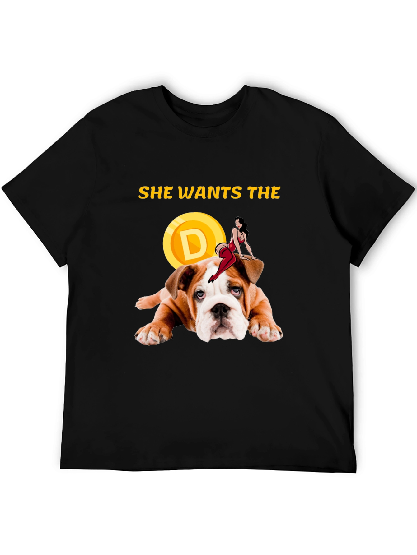 Black She Wants the D Bulldog Graphic Tee view 5