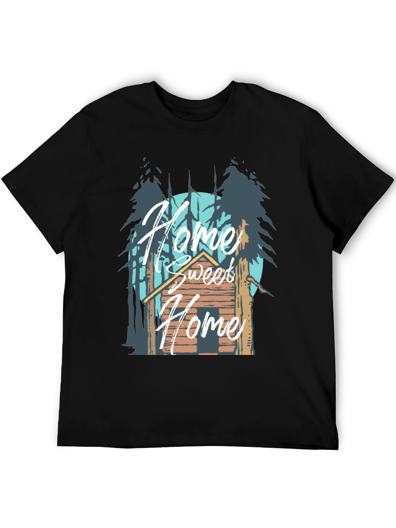Black Home Sweet Home Cabin T-Shirt view 5