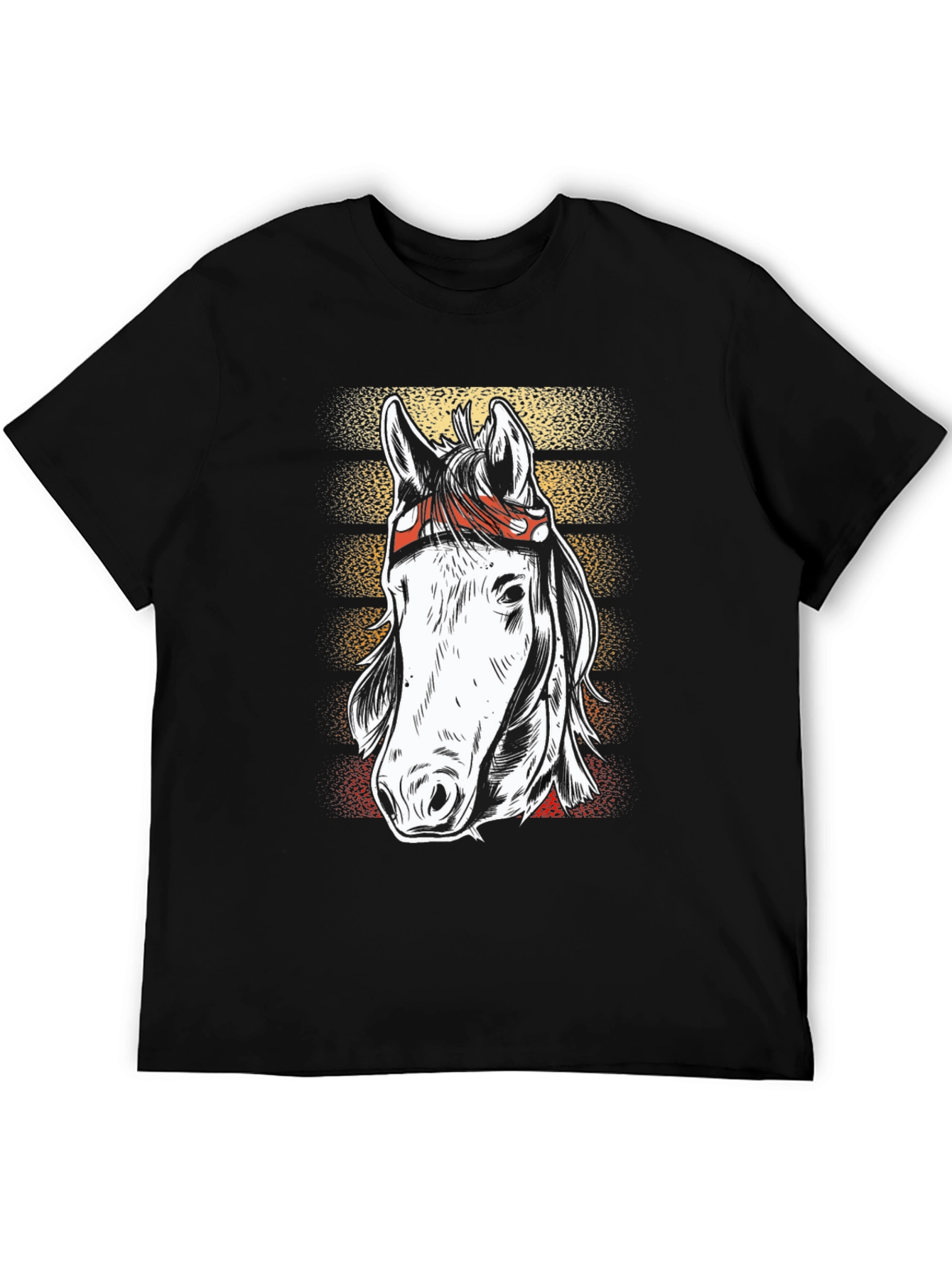 Black Horse Graphic Tee - Western Style view 5