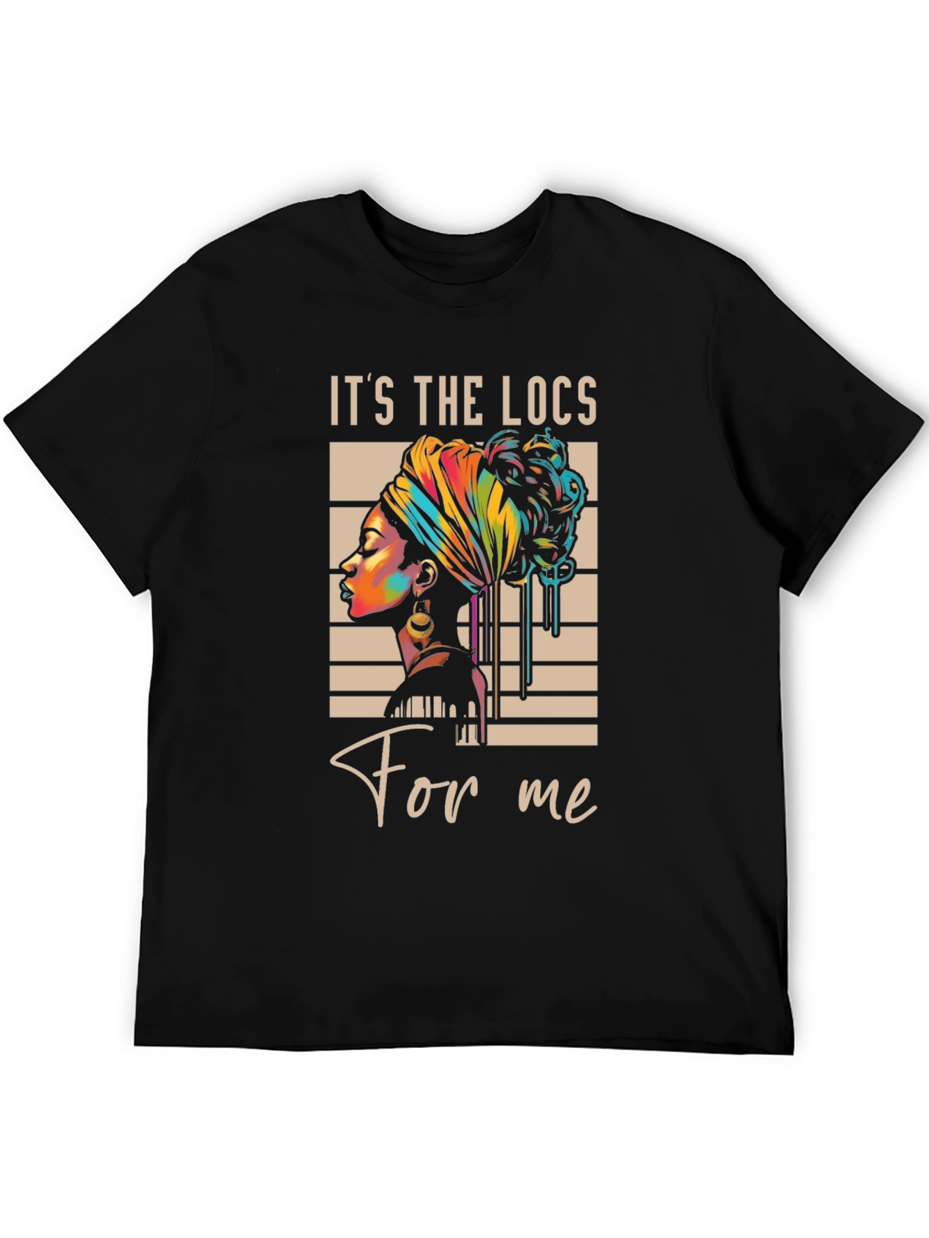 Black It's The Locs For Me Graphic Tee view 5