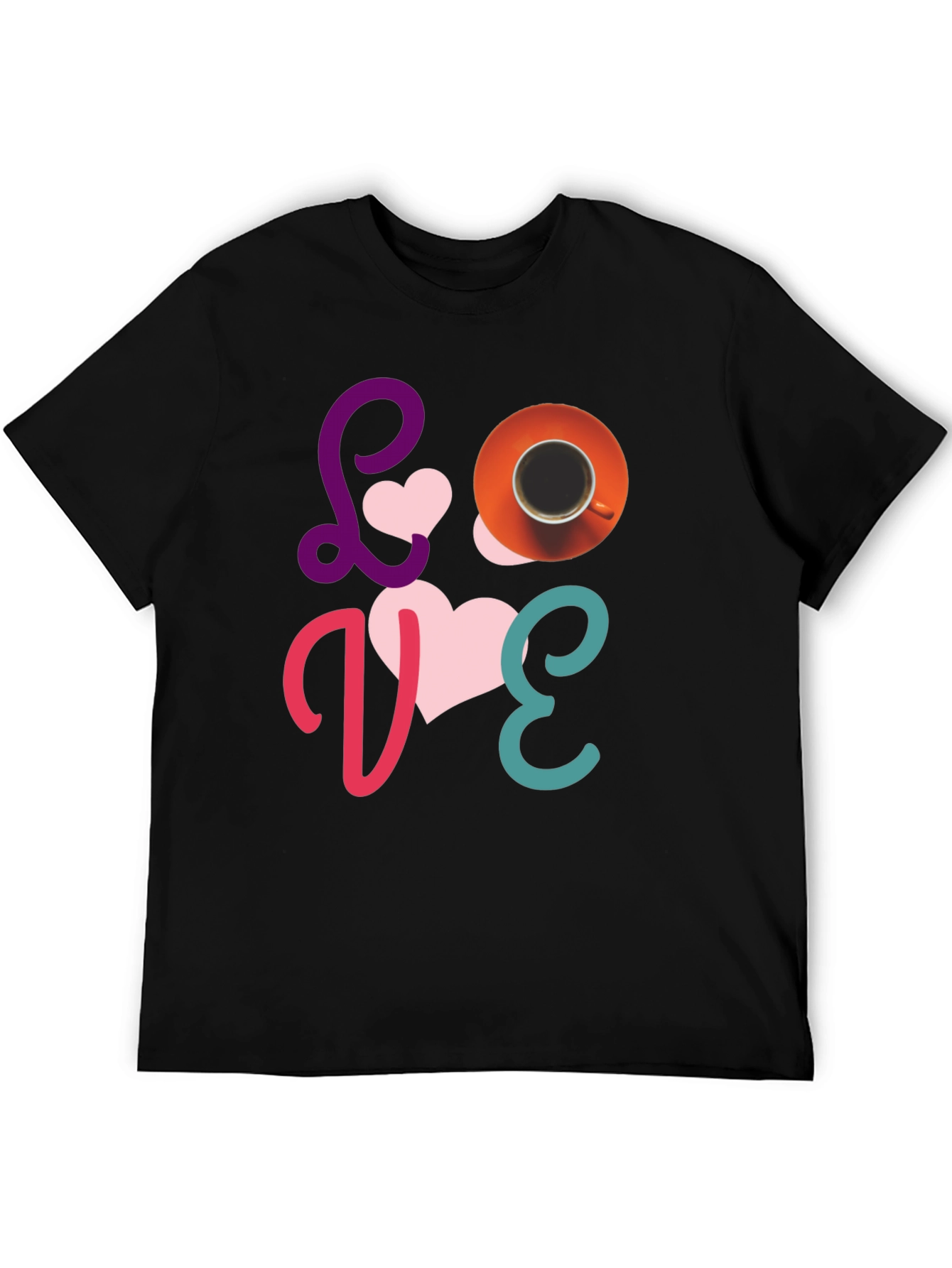 Black Love Coffee T-Shirt - Fun Graphic Tee view 5