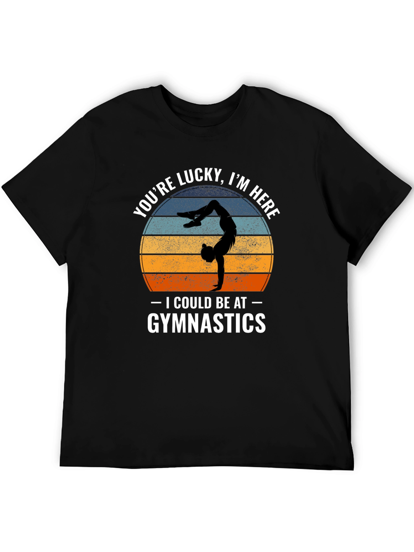Black Lucky I'm Here Gymnastics Tee view 5