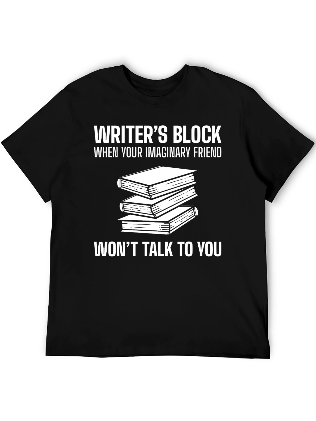 Black Writer's Block Novelty Graphic T-Shirt view 5