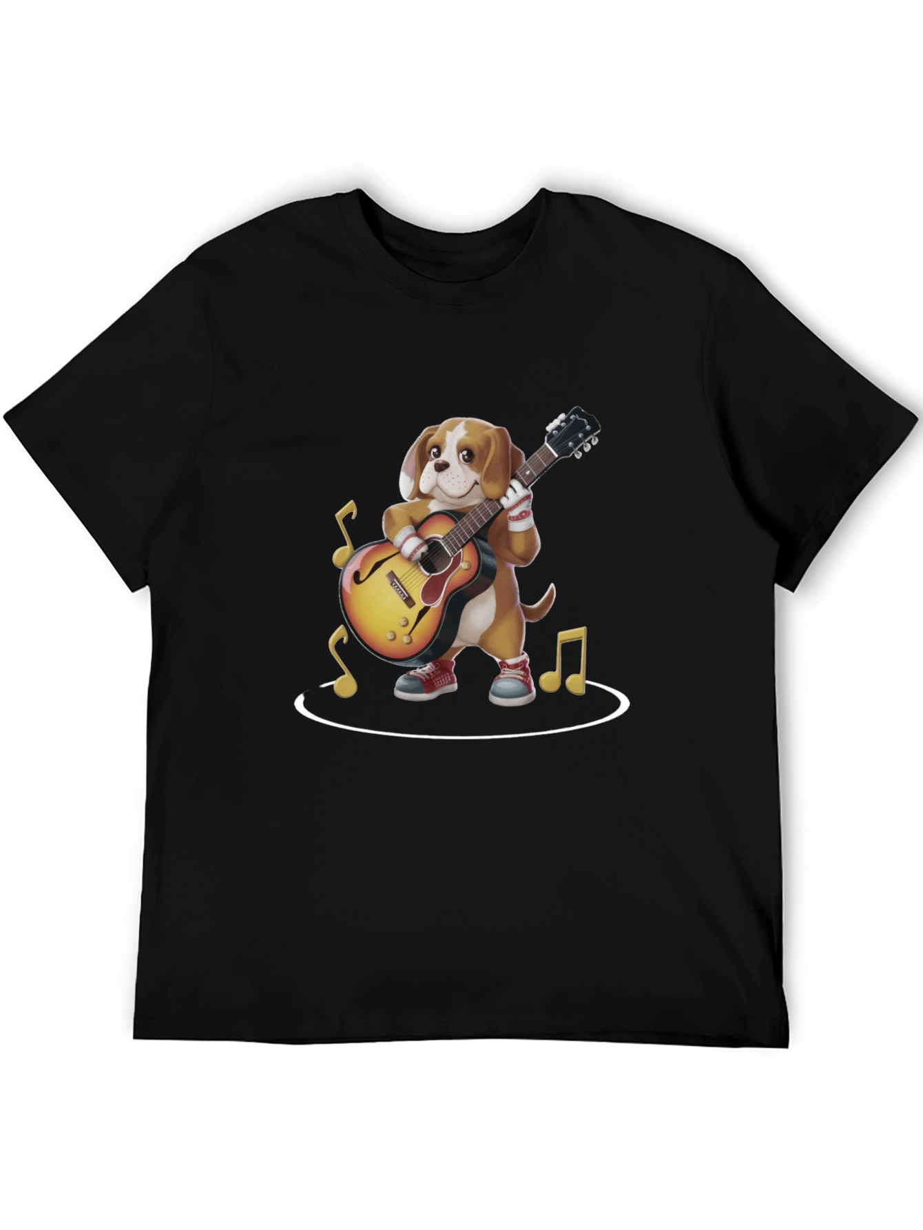 Dog Playing Guitar Graphic Tee - 5