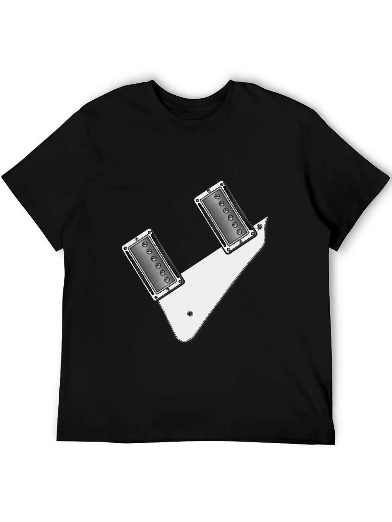 Black Guitar Pickup T-Shirt - Rock & Roll Graphic Tee view 5