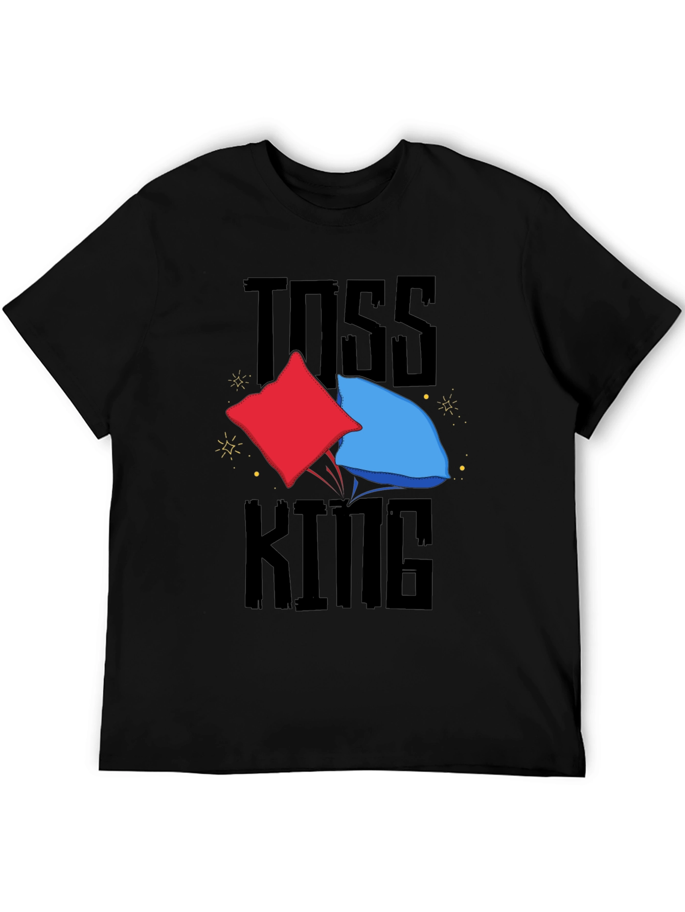 Black Toss King T-Shirt - Cornhole Fan Apparel view 5