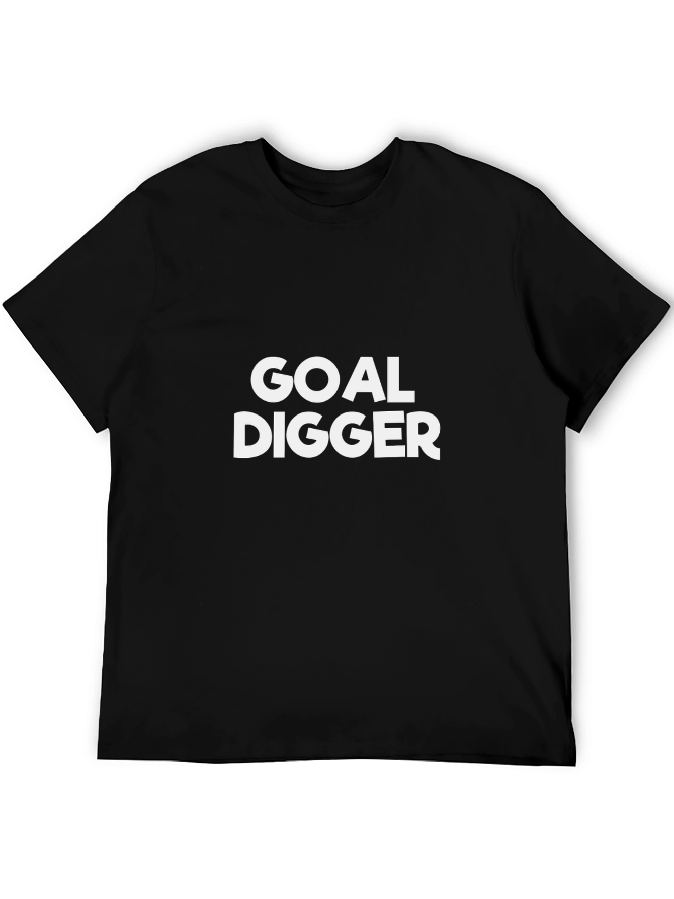 Black Goal Digger Graphic Tee - Black Cotton Blend view 5