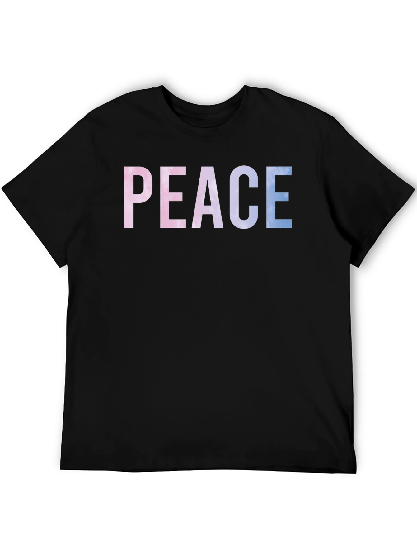 Black Peace Graphic Tee - Cotton Blend T-Shirt view 5
