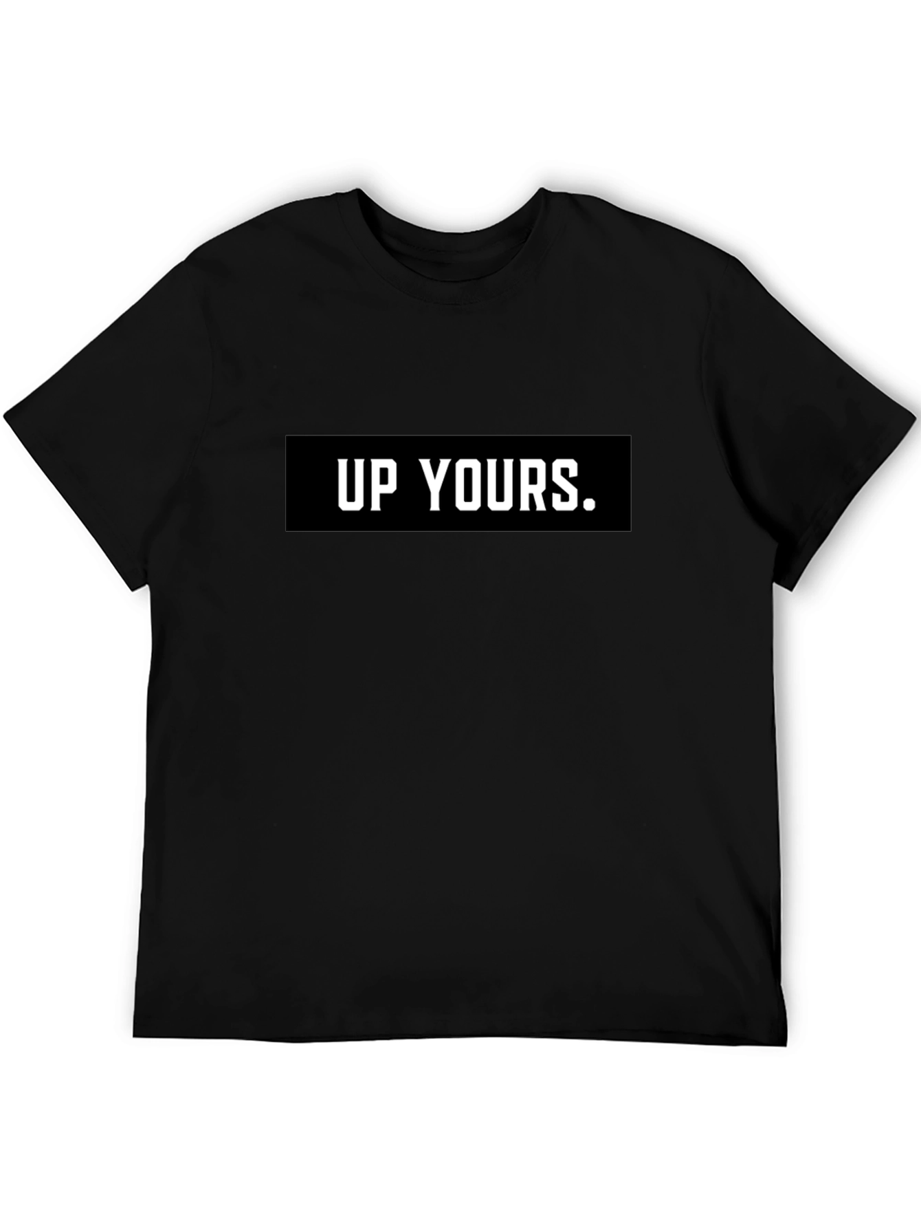 Black Up Yours Graphic Tee - Bold Statement Shirt view 5