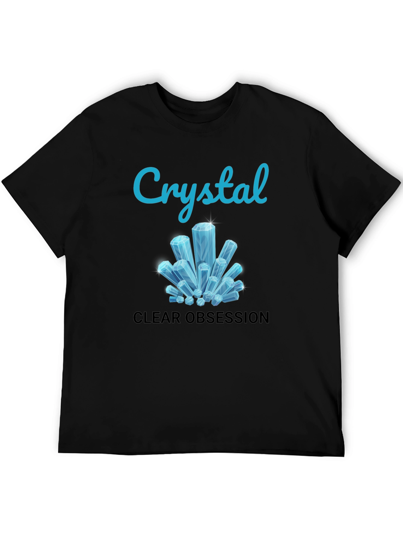 Black Crystal Clear Obsession Tee - Trendy Graphic Design view 5