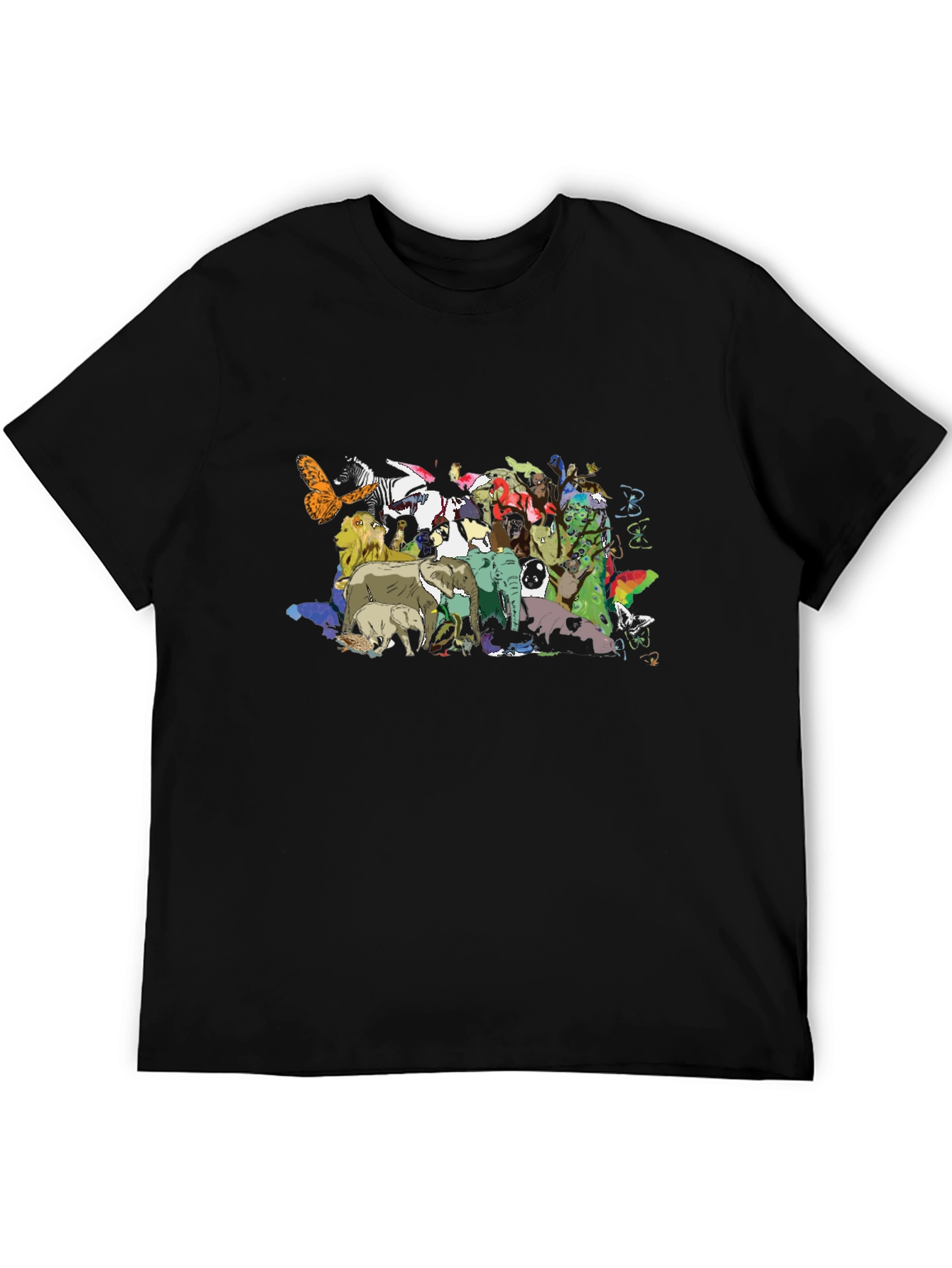 Black Animal Kingdom Graphic Tee view 5